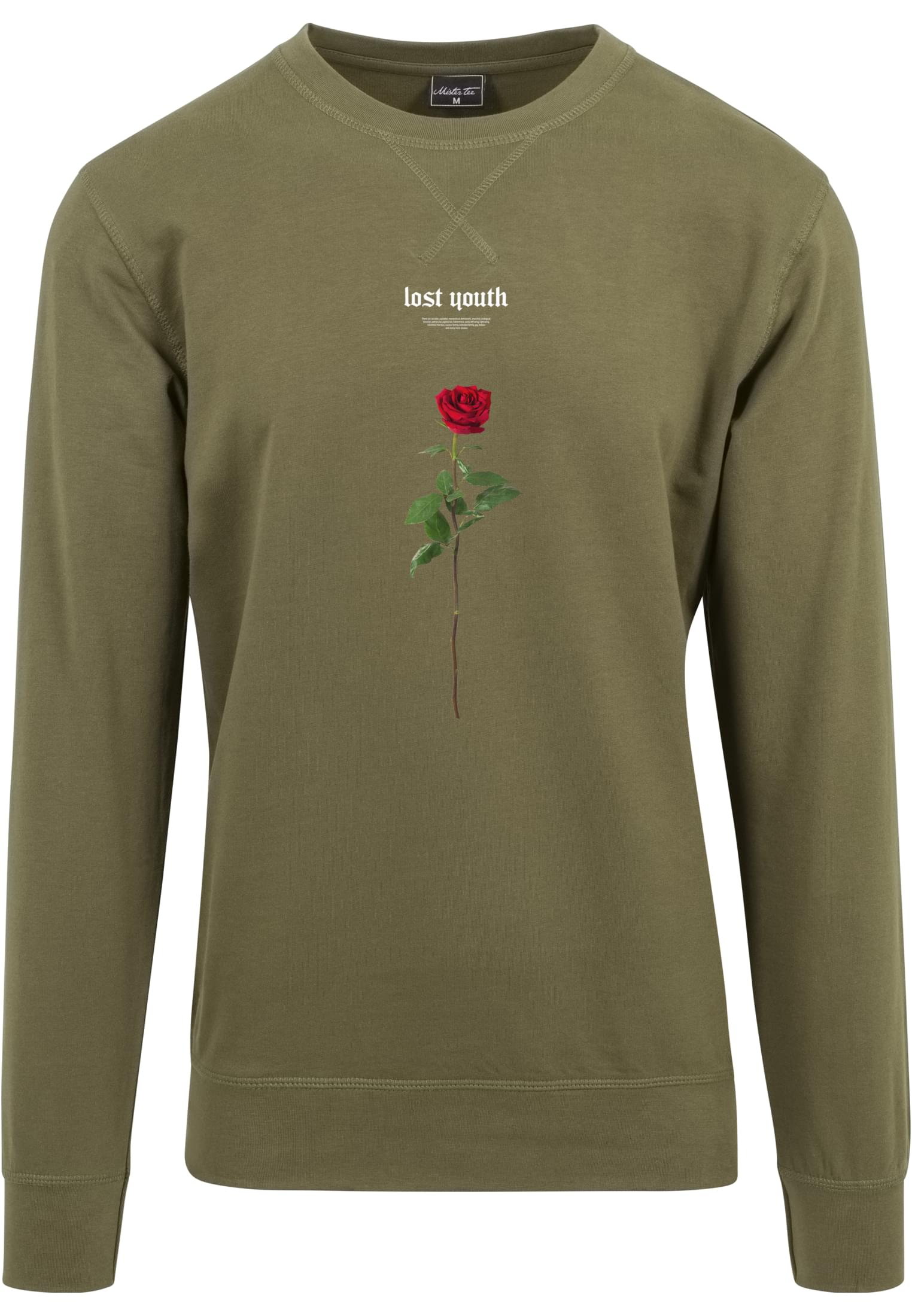 Lost Youth Rose Crewneck Olive