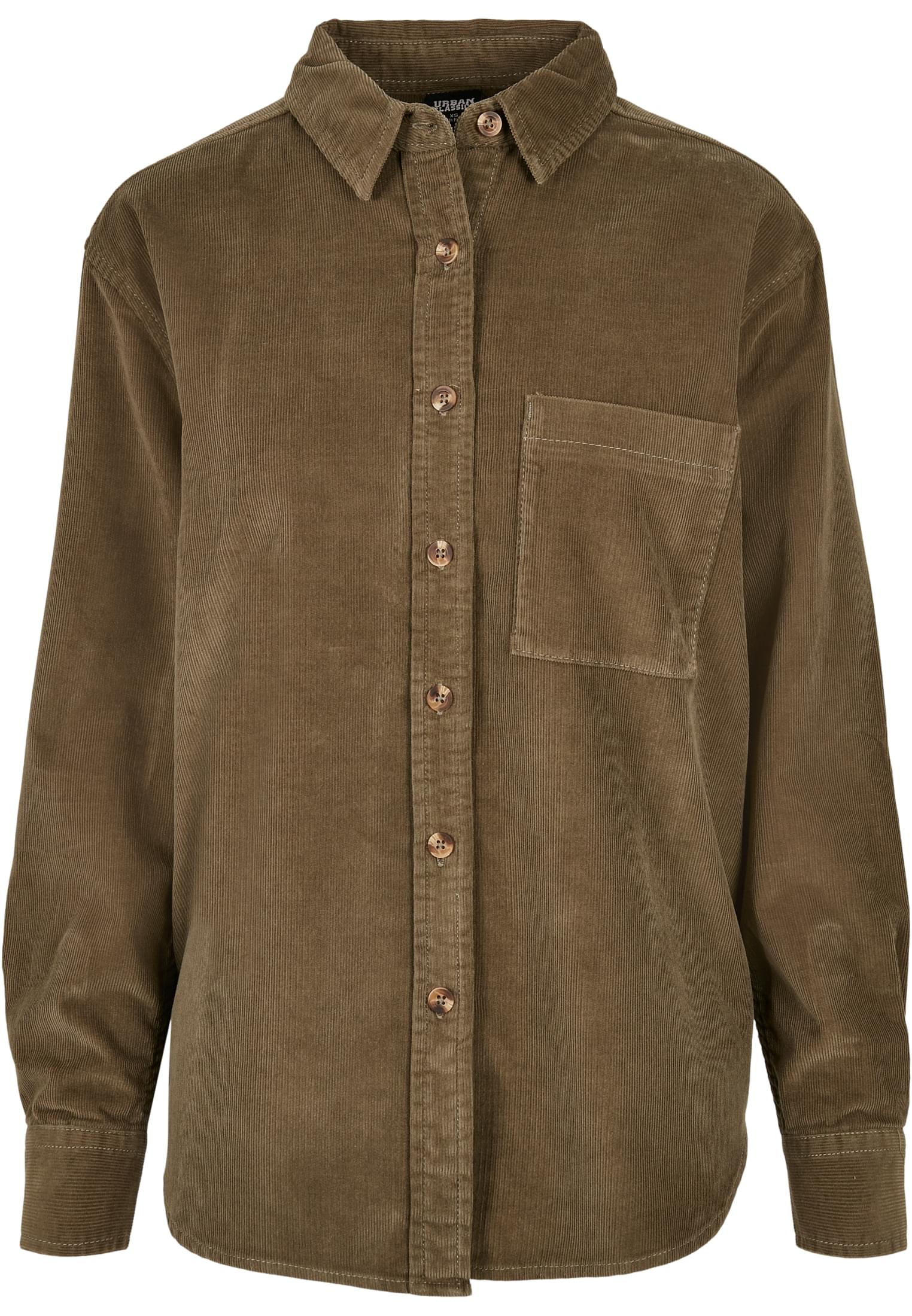 Women&#039;s corduroy oversized shirt olive