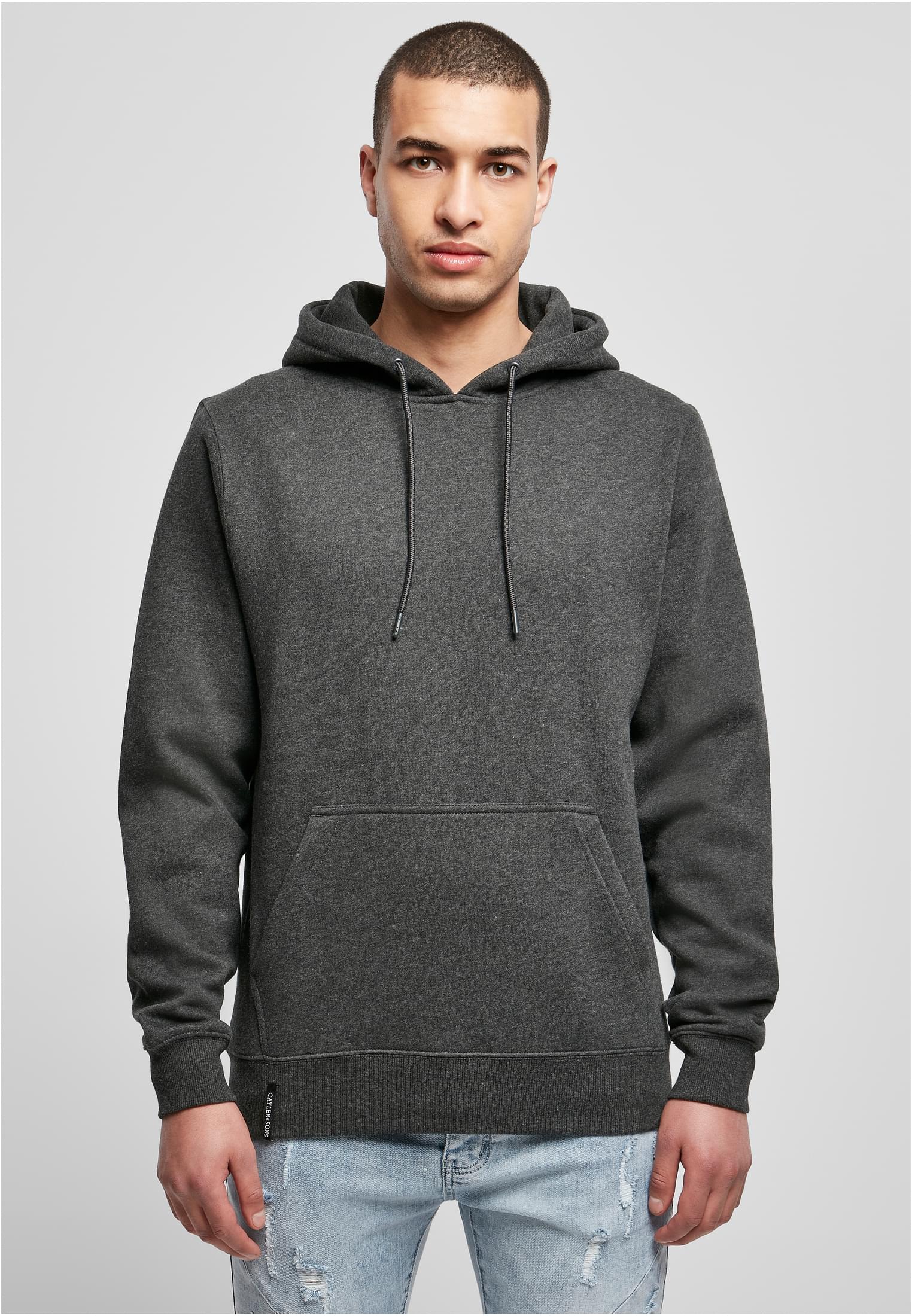C&amp;S Plain Hoody Charcoal