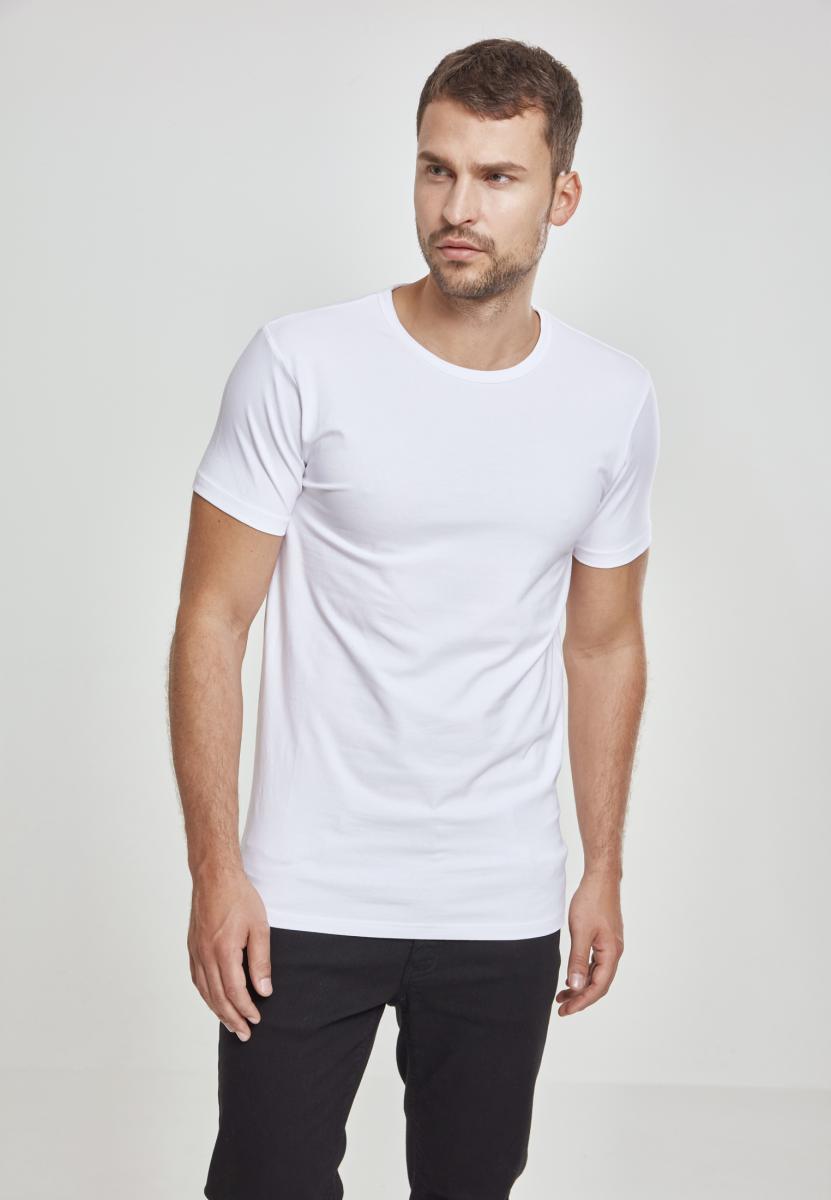 Fitted stretch T-shirt white