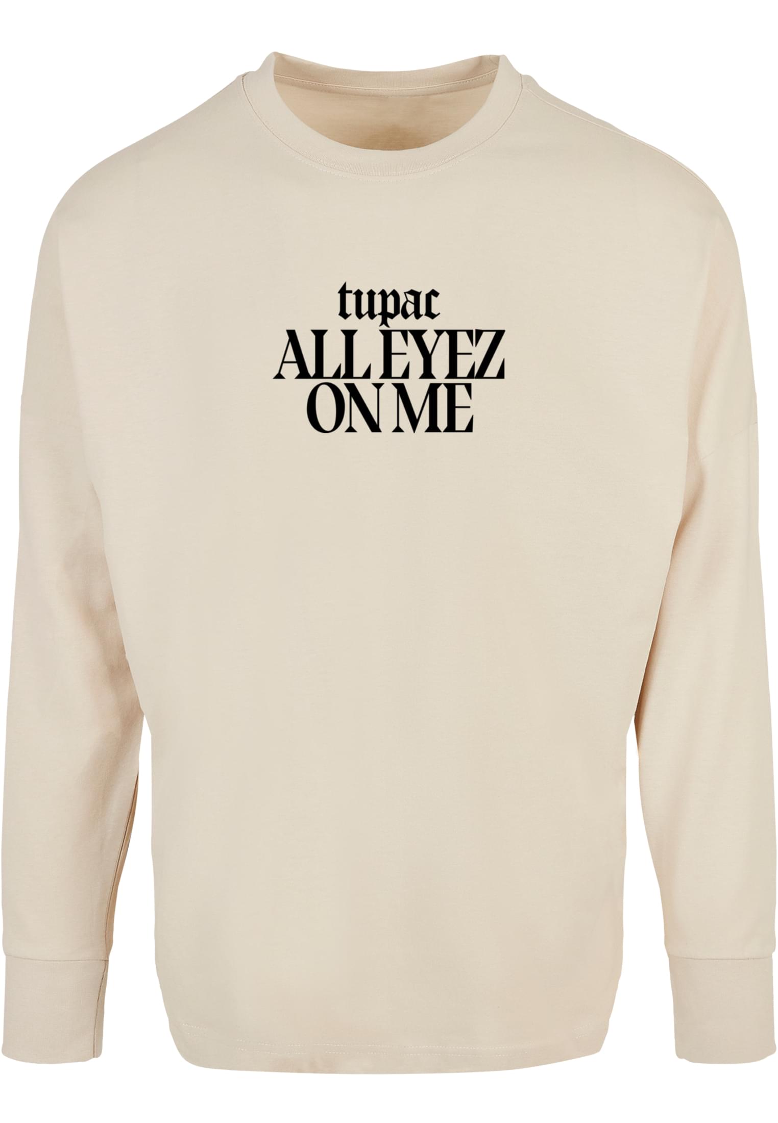Men's hoodless sweatshirt 2Pac All Eyez on me Tracklist Cut On cream