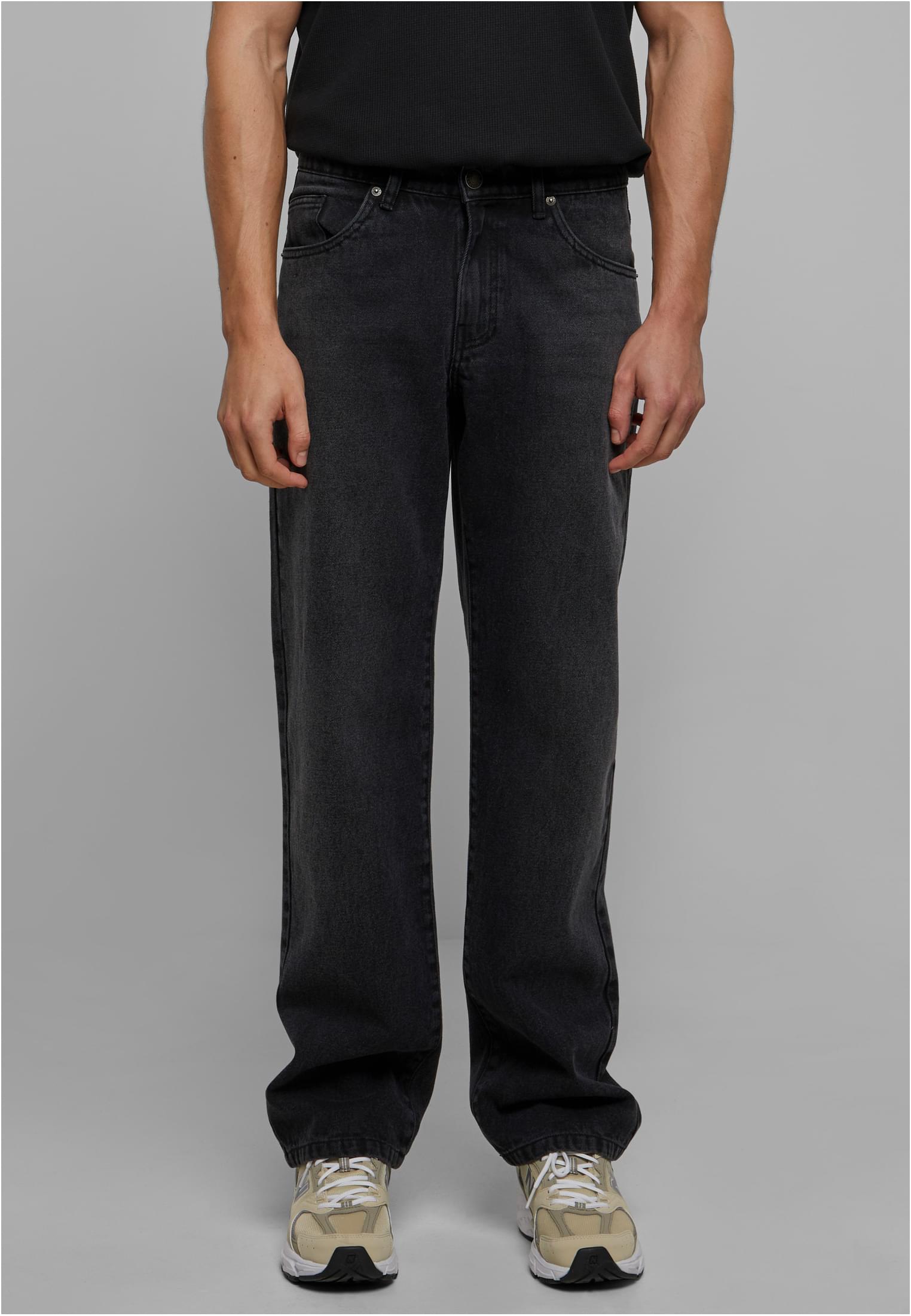 Men&#039;s Straight Fit Heavy Unce Jeans Black