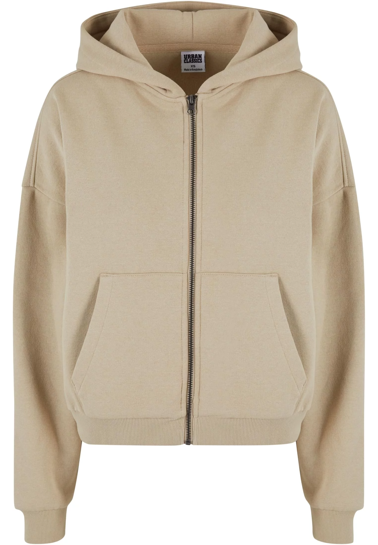 Women&#039;s Boxy Zip Hoody - Beige