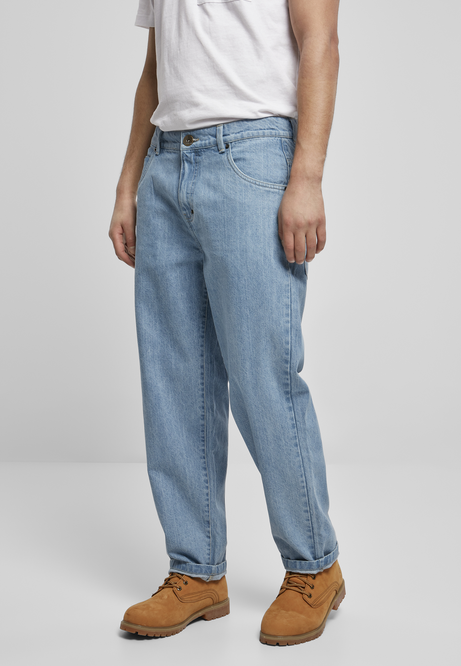Men&#039;s 3D Embroidery Jeans Light Blue