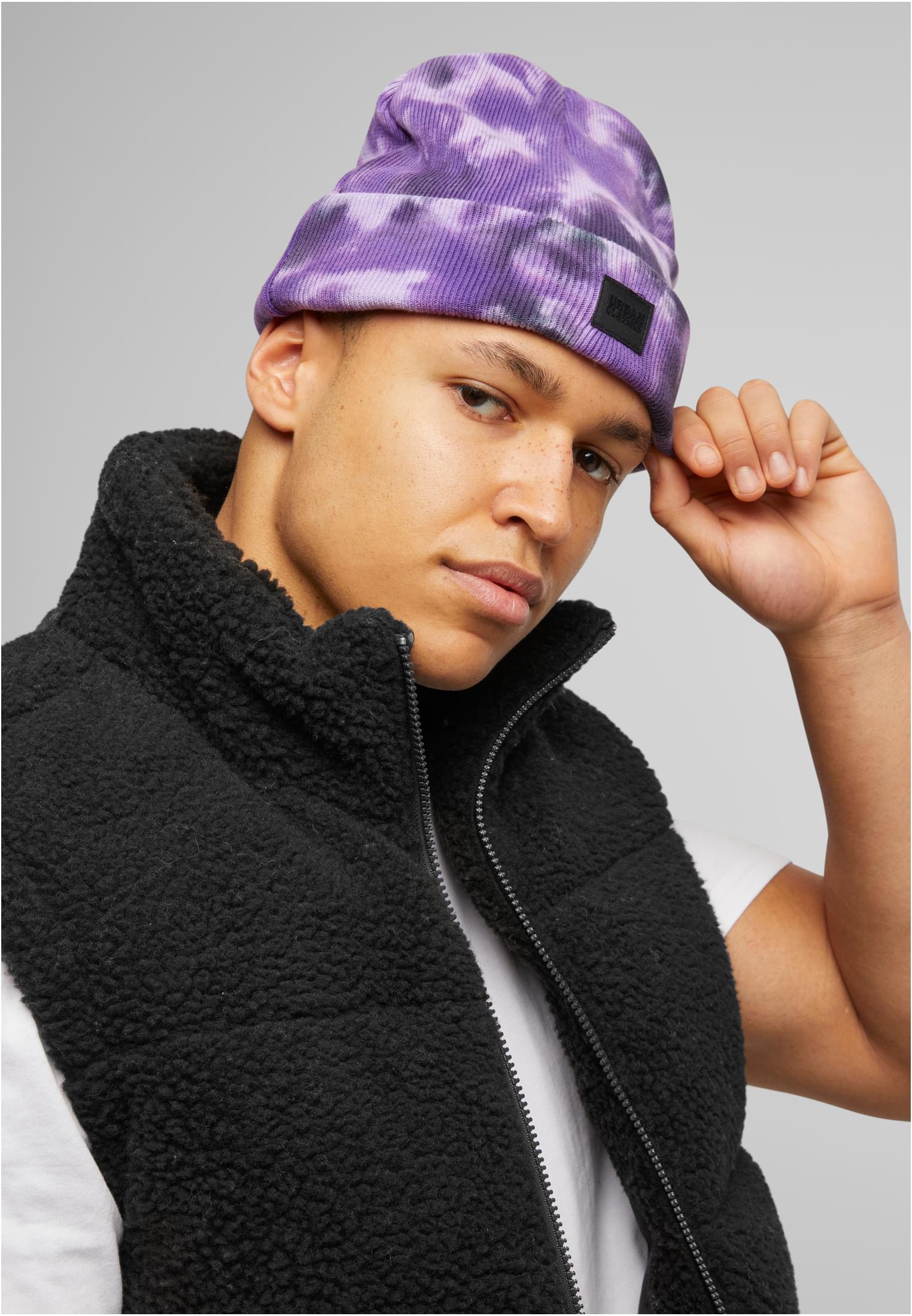Dye Beanie - Purple/Dark Grey
