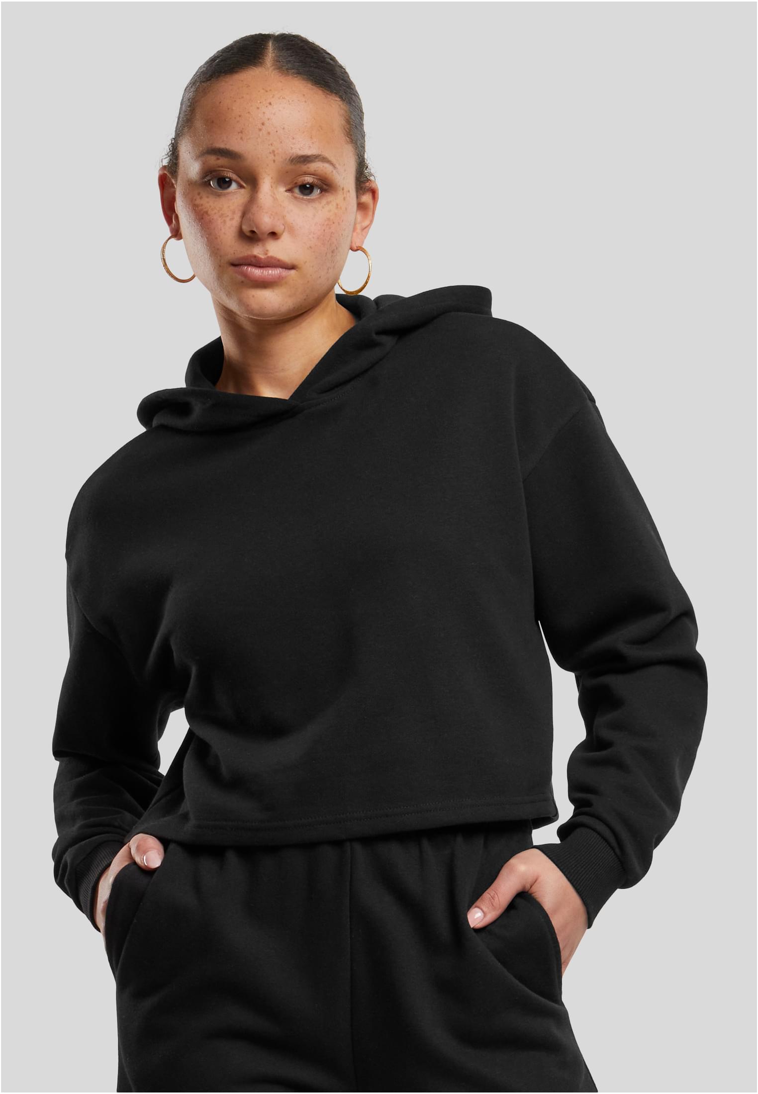 Women&#039;s Oversized Hoodie Light Terry - Black