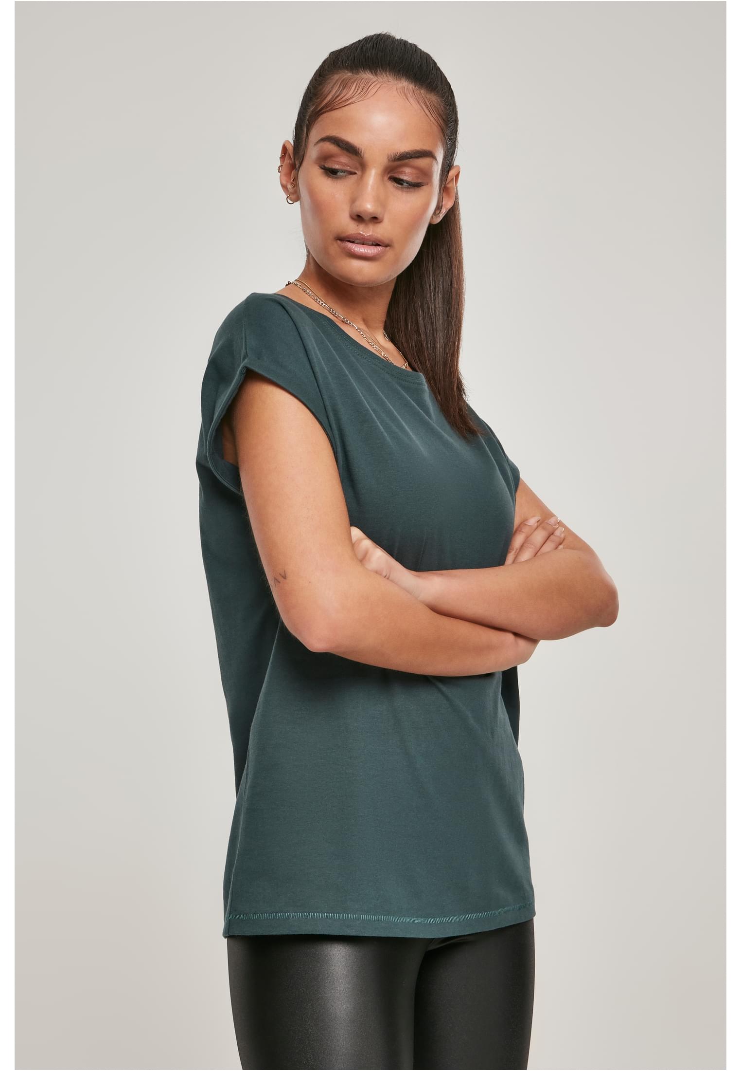 Ladies Extended Shoulder Tee Bottlegreen