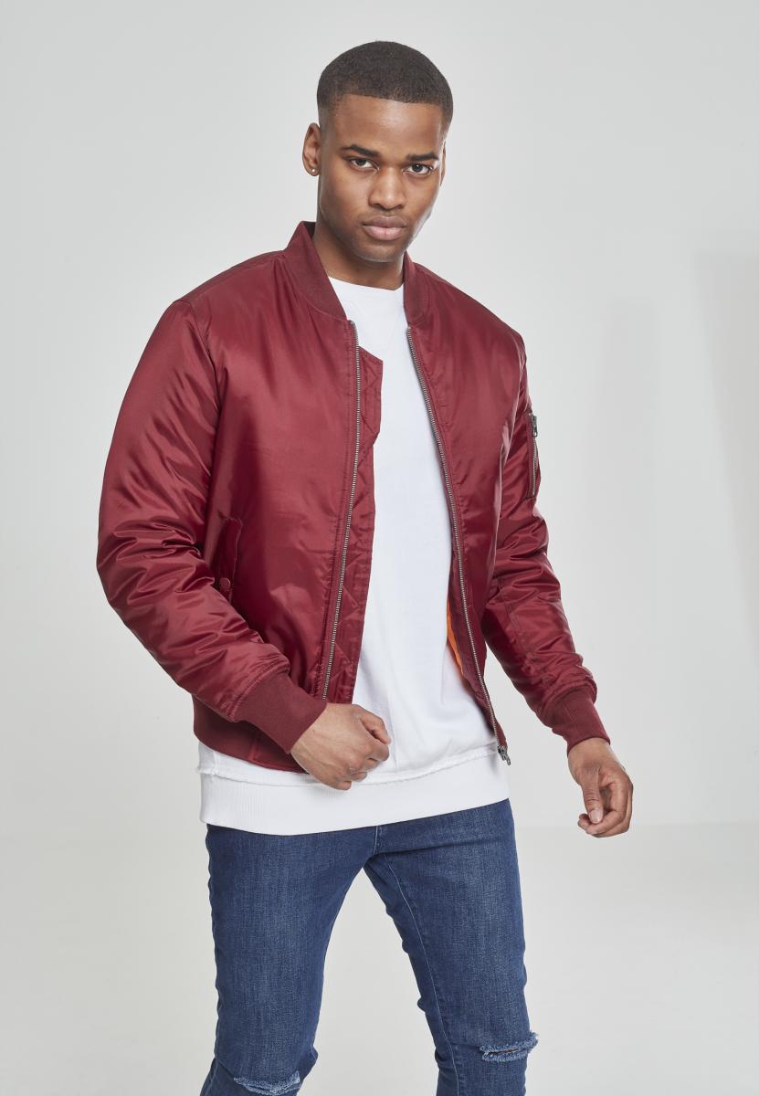 Basic Bomber Jacket burgundy