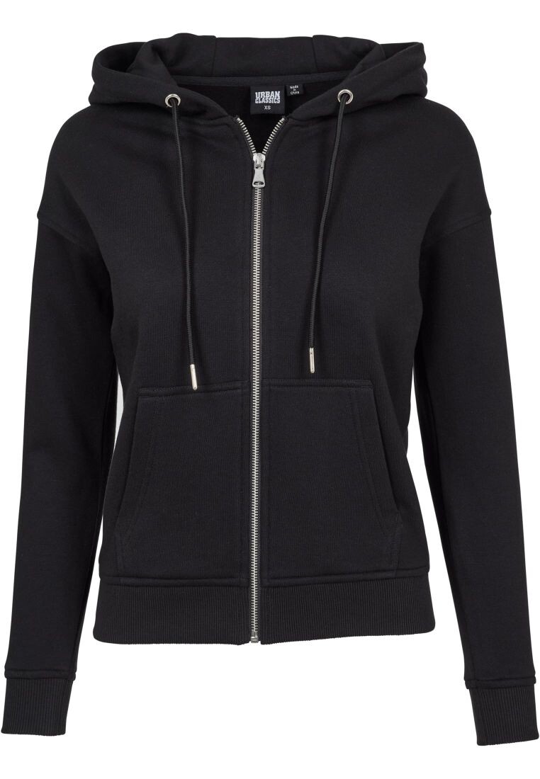 Women's classic zip-up hoodie in black