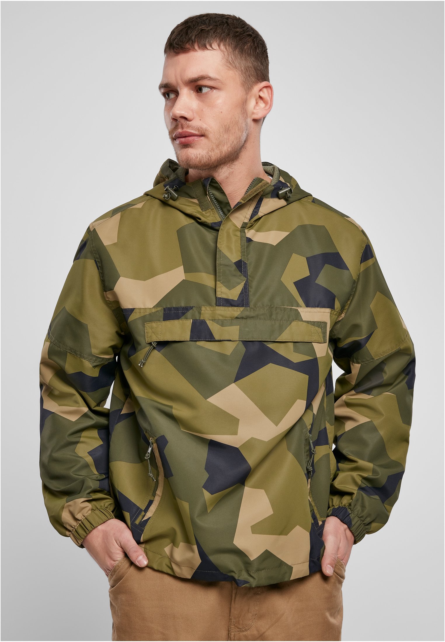 Brandit Summer Pull Over Jacket swedisch camo