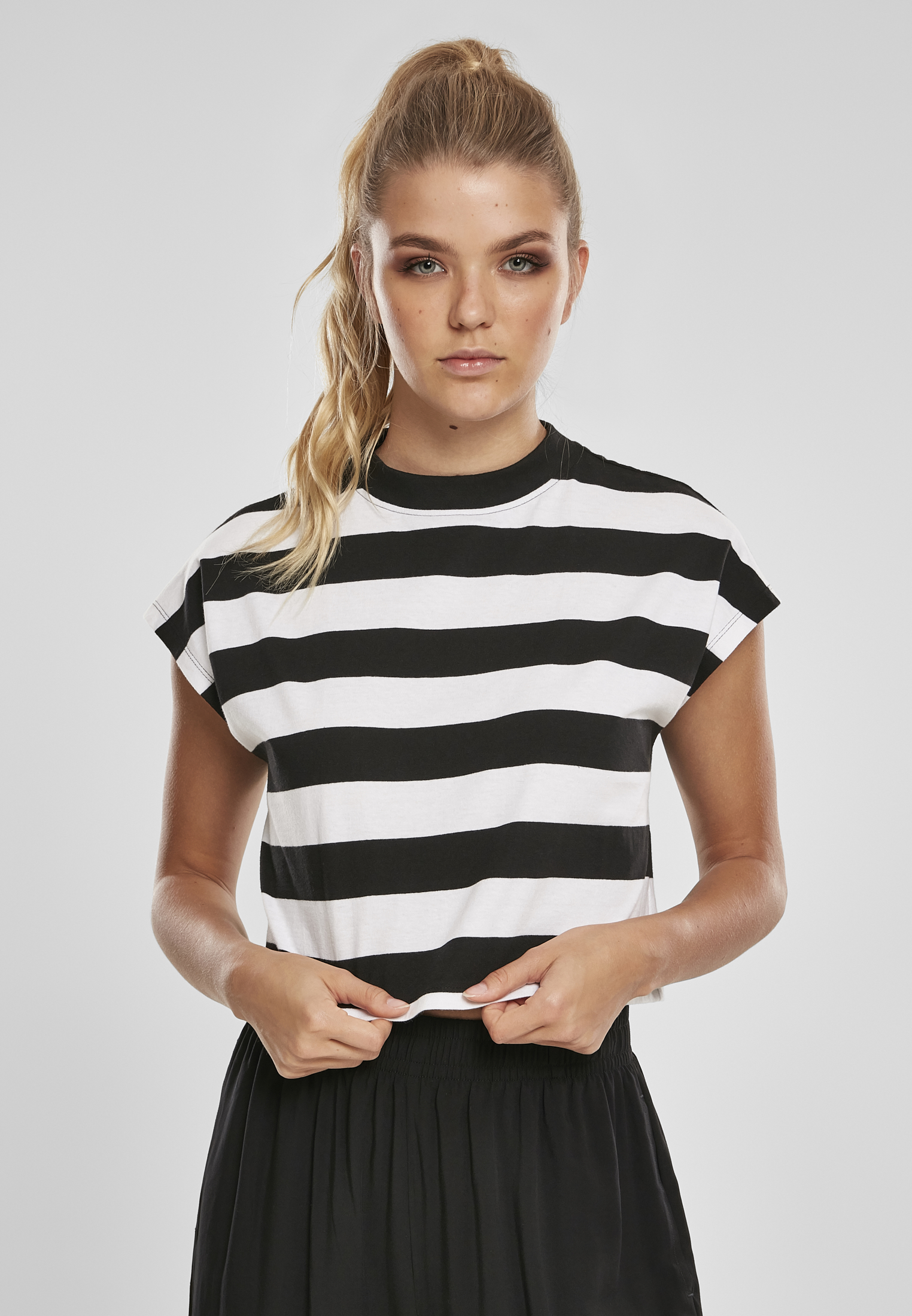 Dámské Tričko Stripe Short Tee černo/bílé