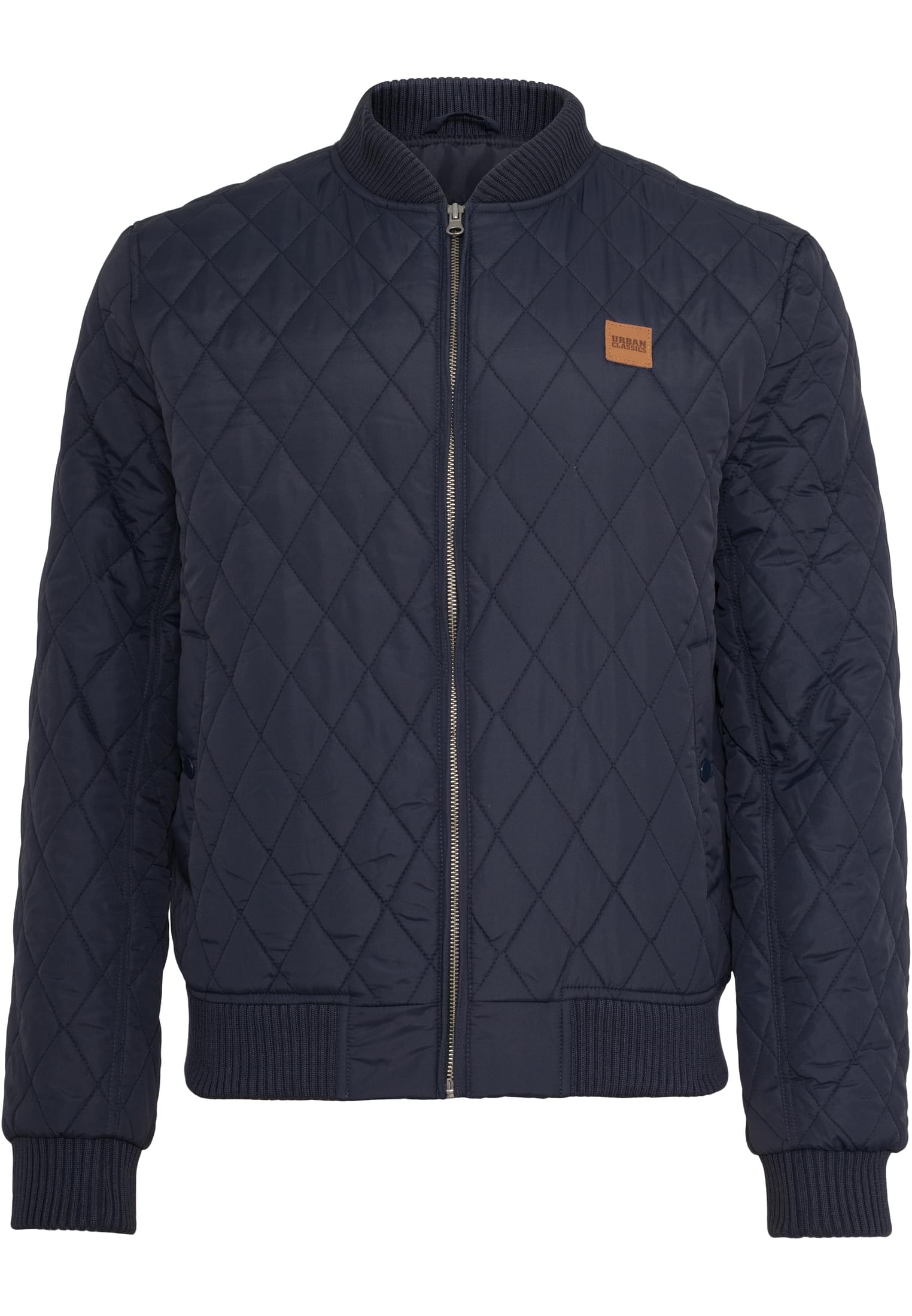 Diamond Quilt Nylon Jacket navy