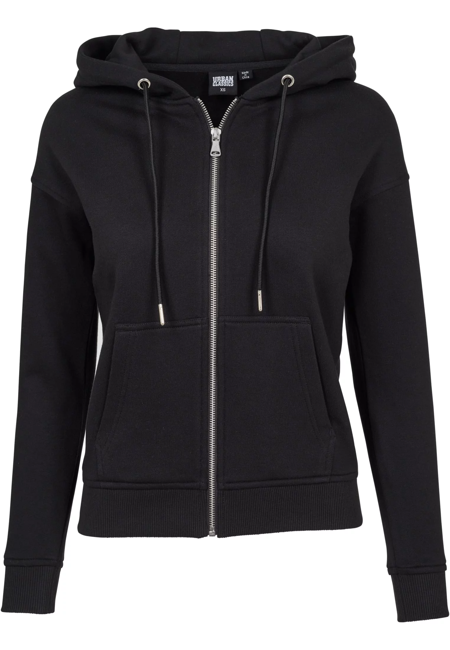 Women's classic zip-up hoodie in black