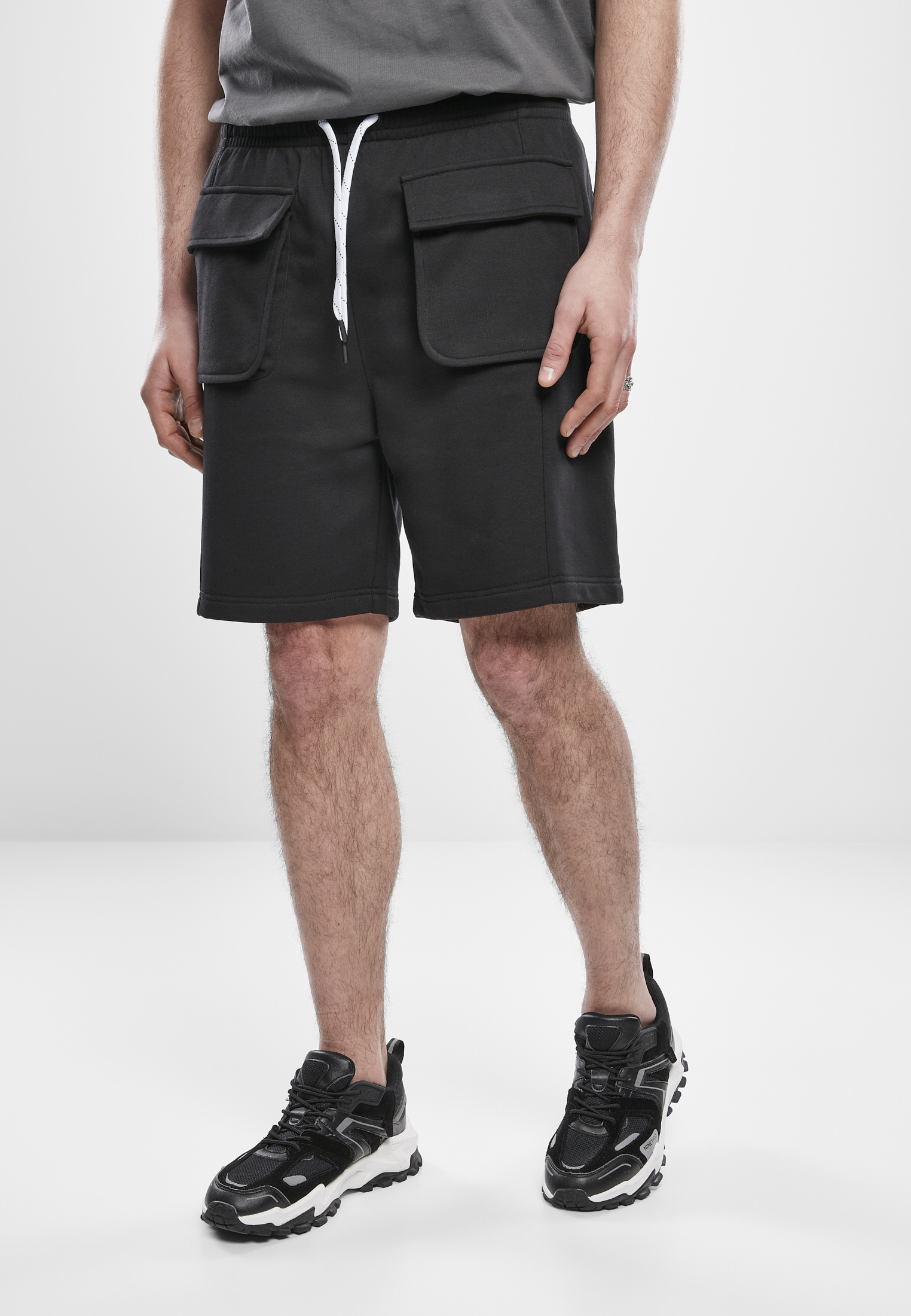 Big Pocket Terry Sweat šortky černé