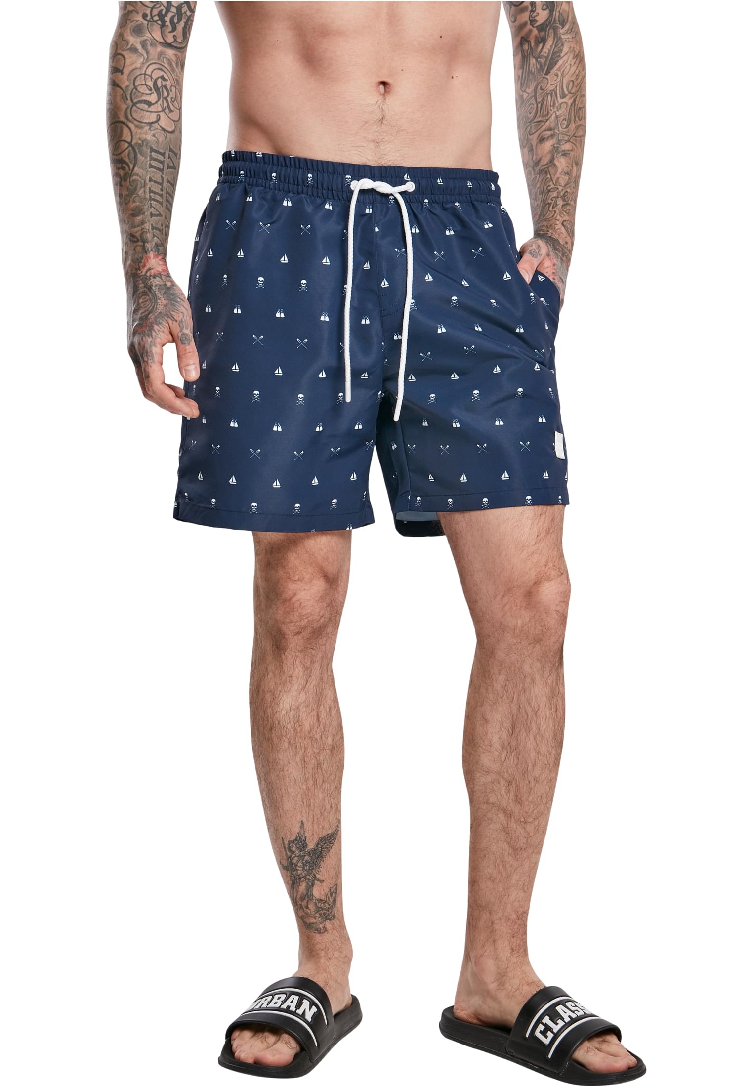 Skullandyacht aop swim shorts pattern