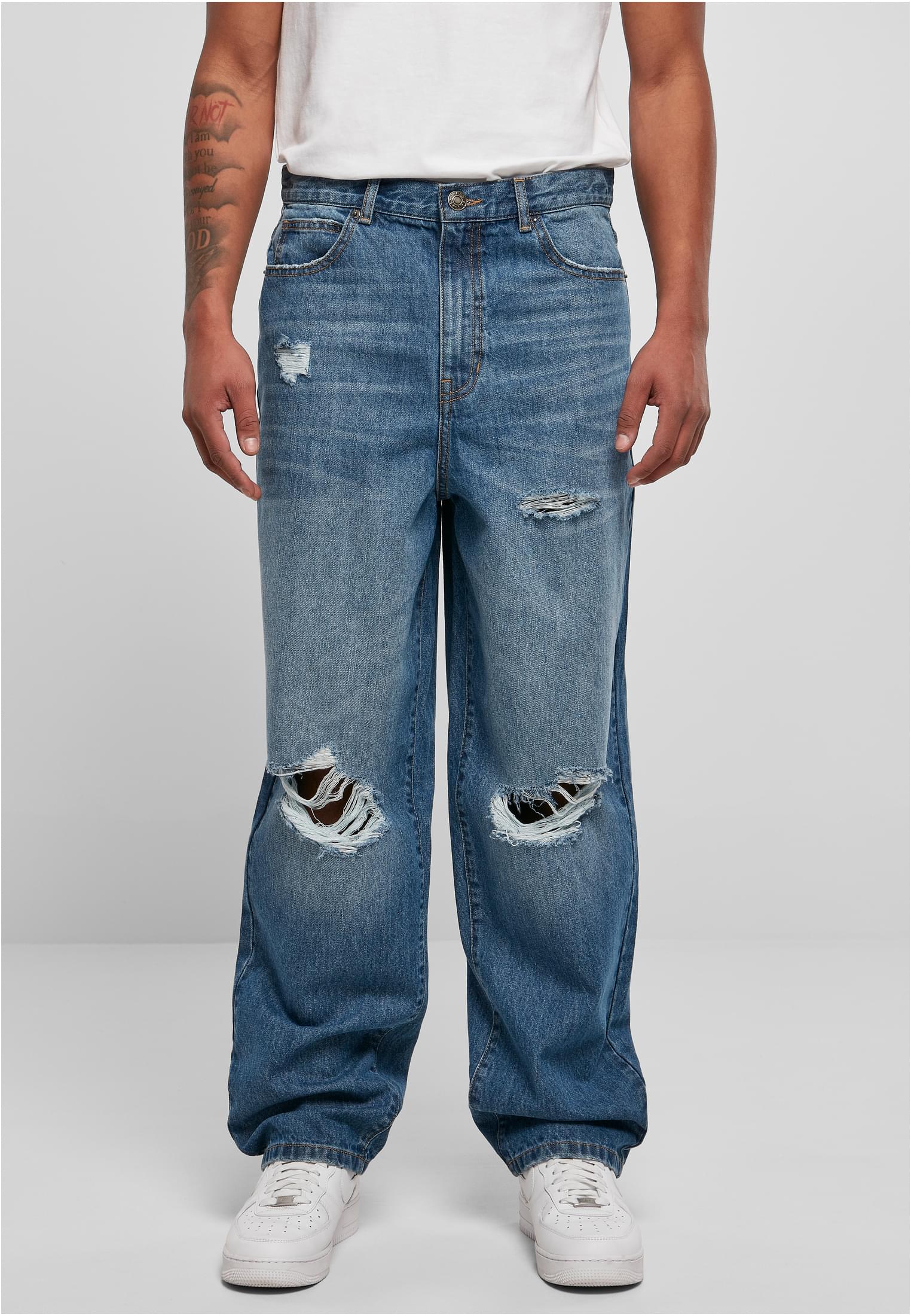 Men&#039;s Distressed 90&#039;s Jeans Blue