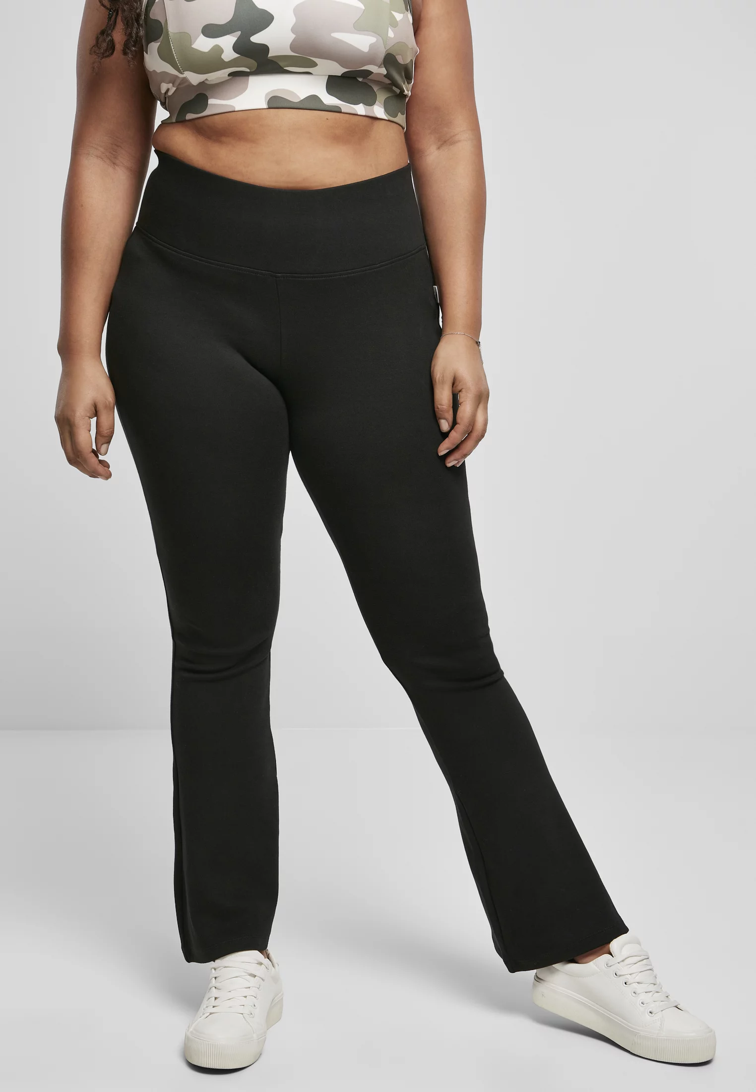 Women's Organic Interlock Bootcut Leggings - Black