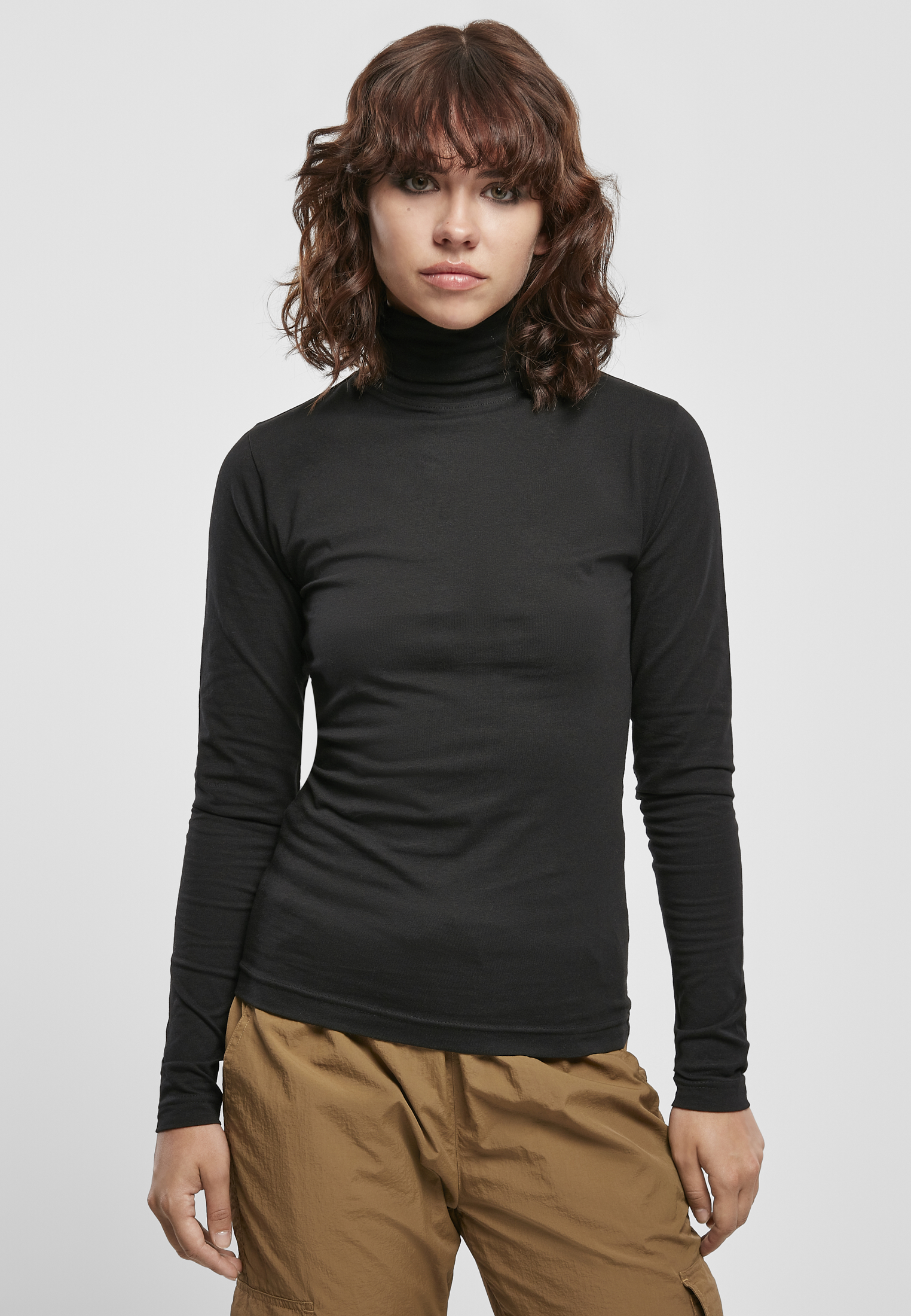 Doamnelor de bază Turtleneck L / S Negru