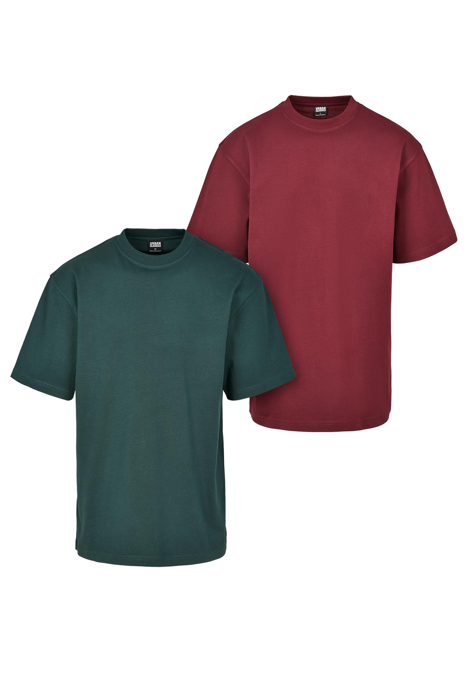 Men's Tall Tee 2-Pack Burgundy and Bottle Green T-Shirts