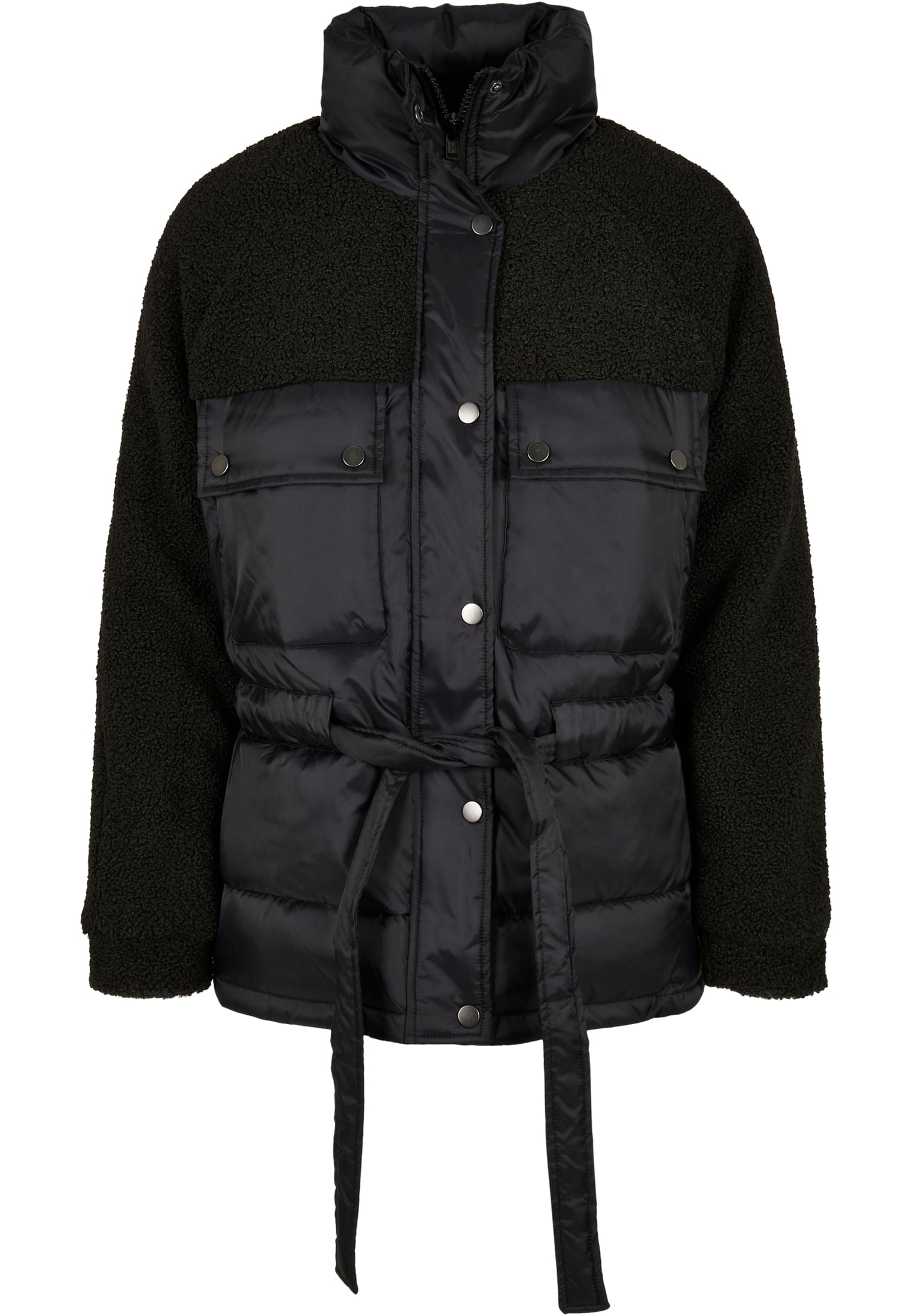 Dámská Bunda Sherpa Mix Puffer Jacket černá