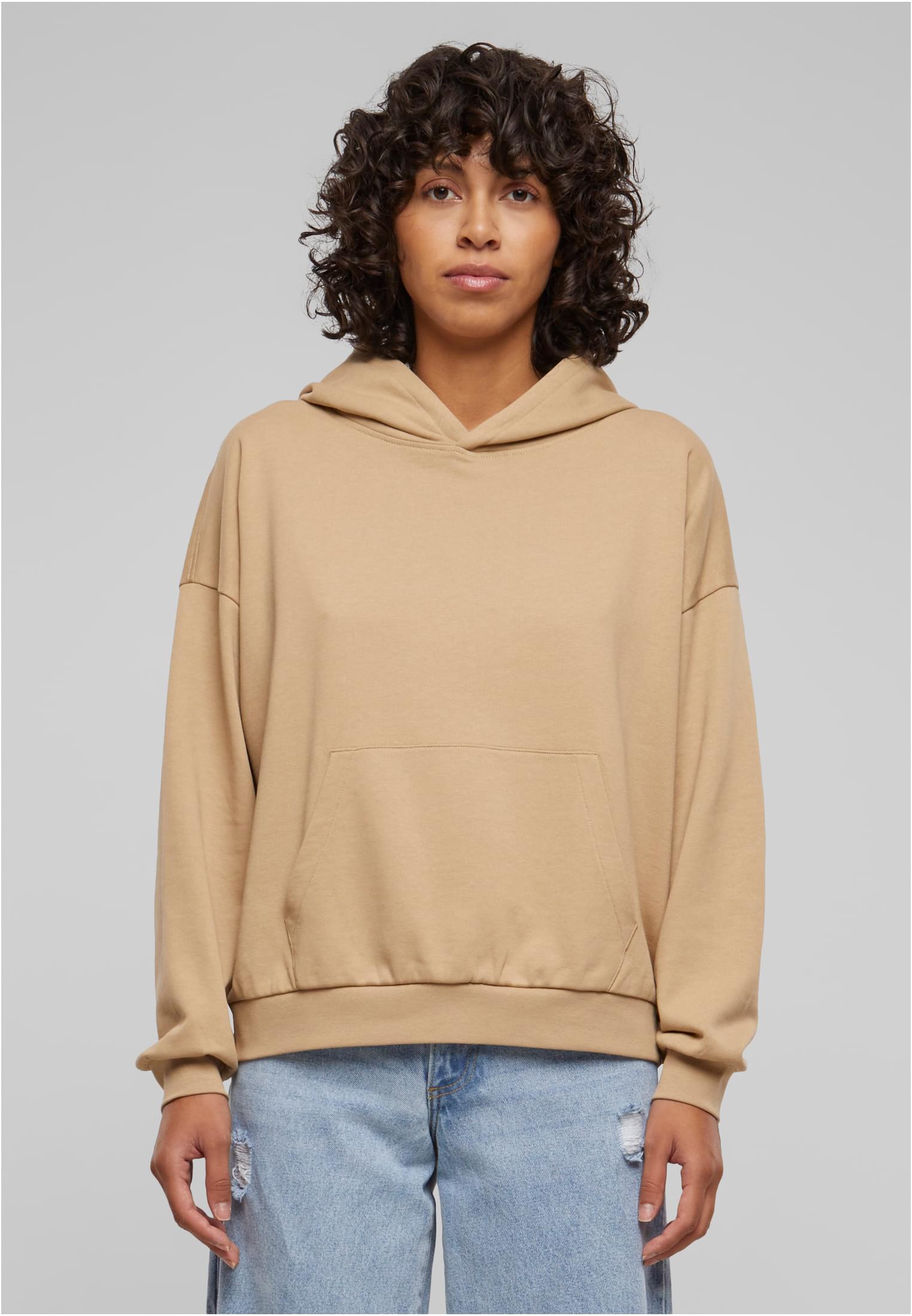 Women&#039;s Light Terry Oversized Hoodie - unionbeige