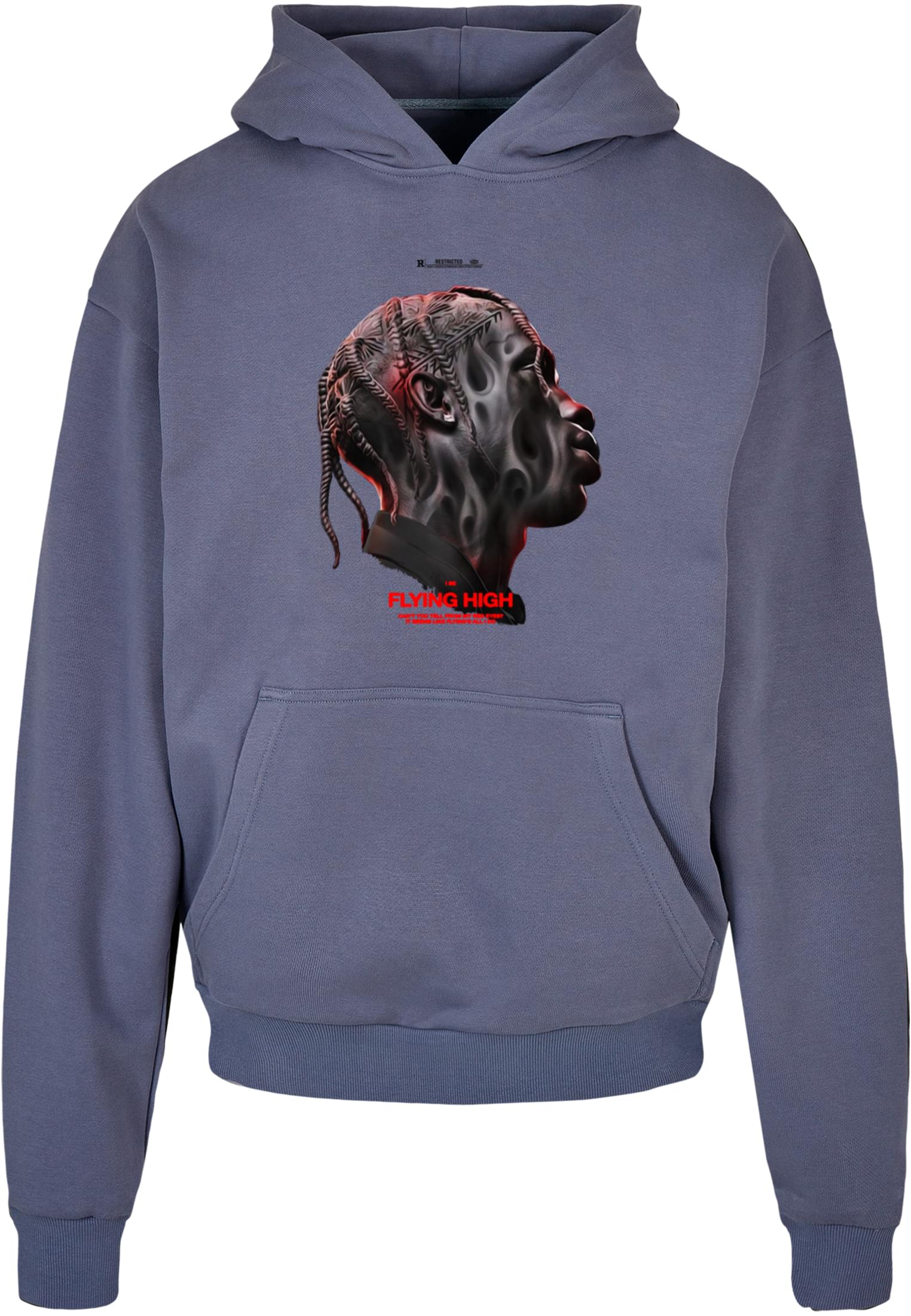 Flying High Heavy Oversize Vintageblue Hoodie