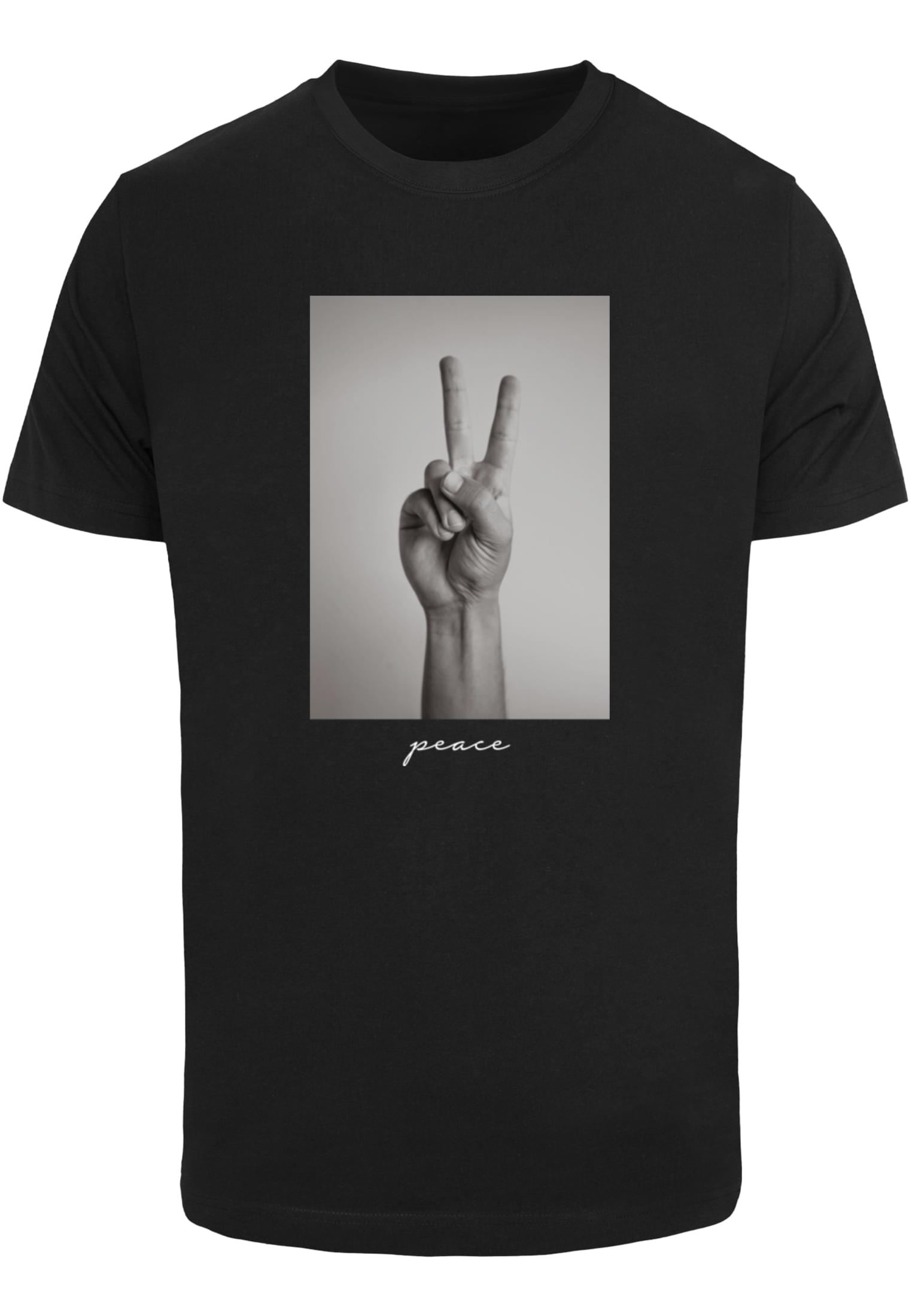 Black T-shirt with peace sign