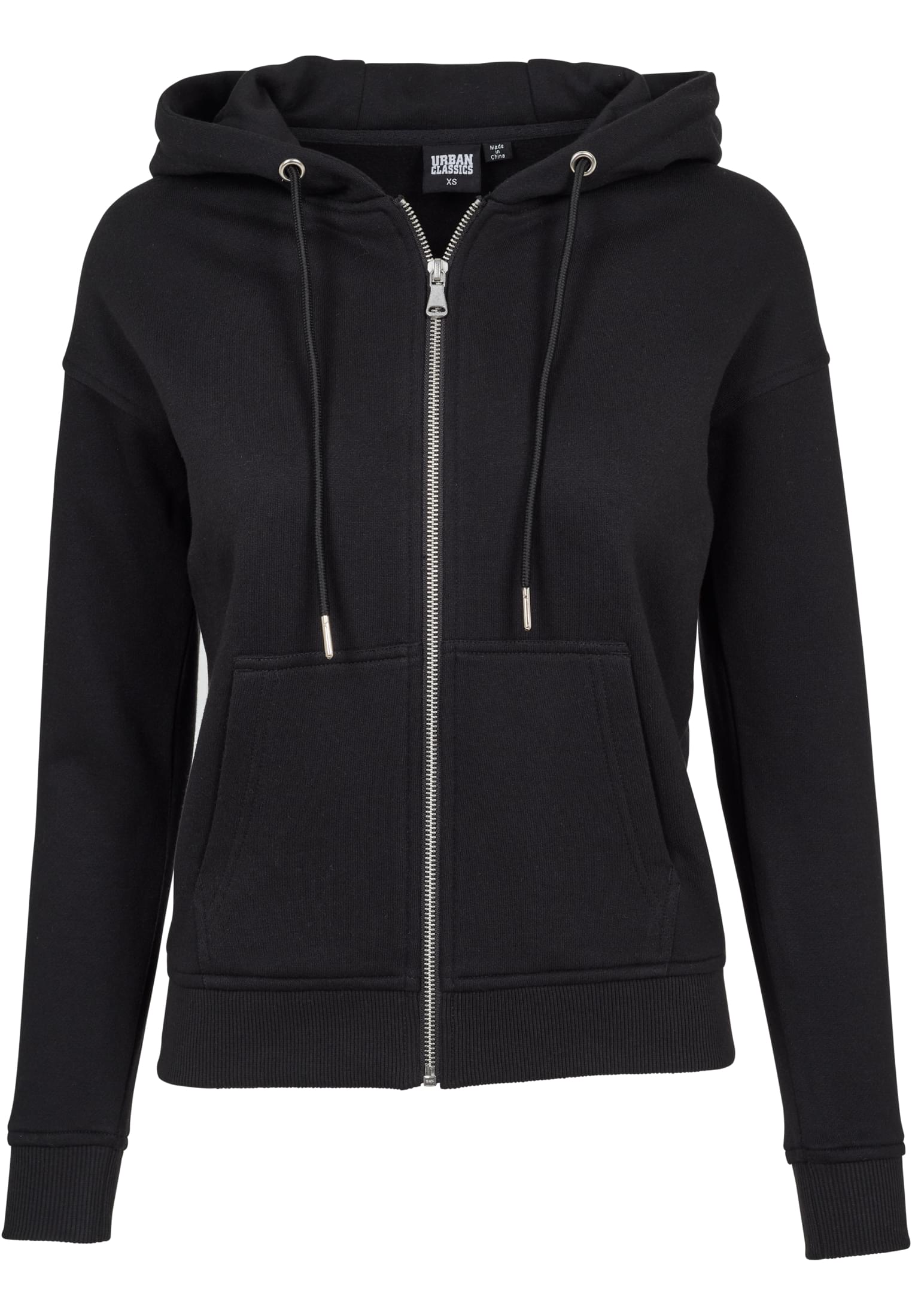Women's classic zip-up hoodie in black