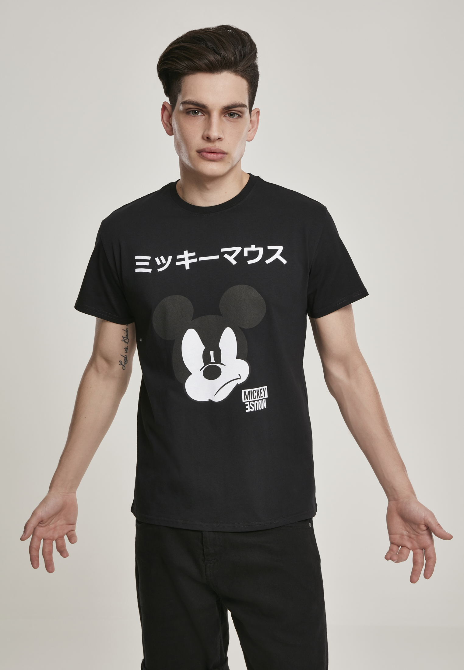 Japanese T-shirt Mickey Black