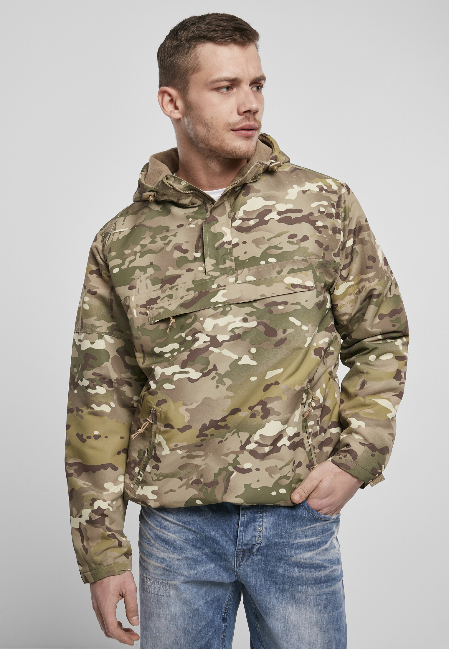 Fleece Pull Over Windbreaker Tactical Camouflage