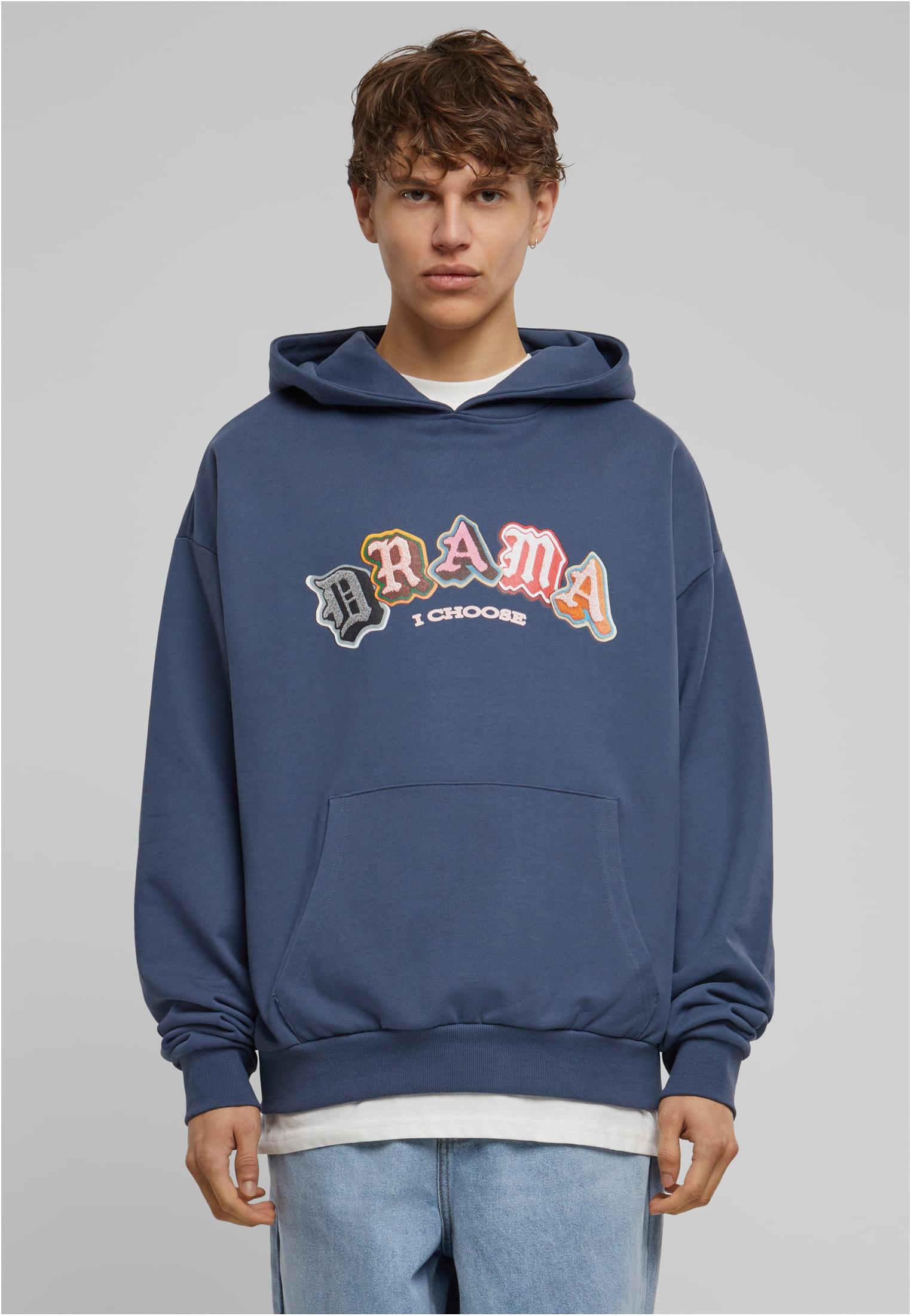 Men&#039;s Drama Heavy Oversize Hoodie - Blue