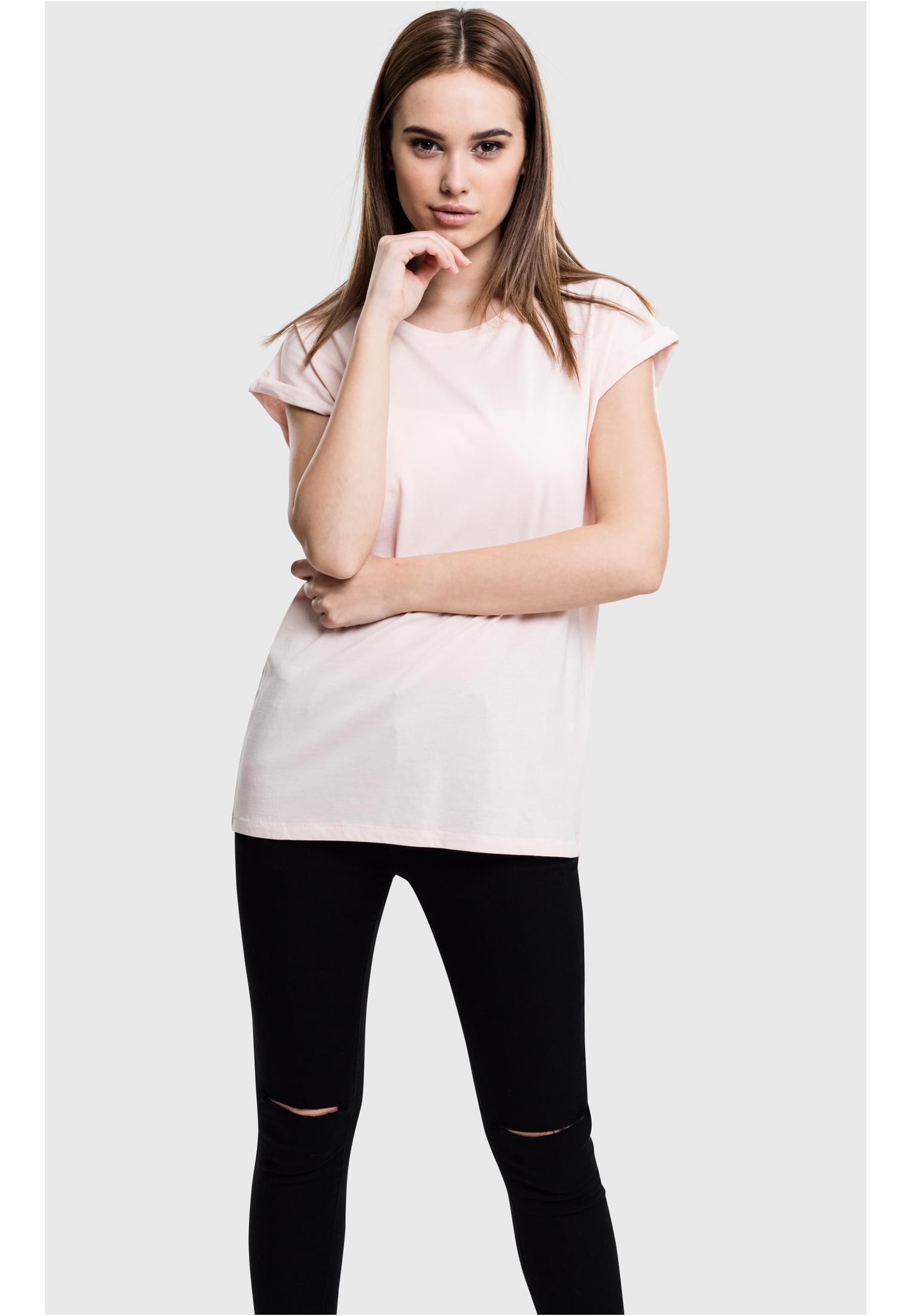 Doamnelor extended umăr Tee roz