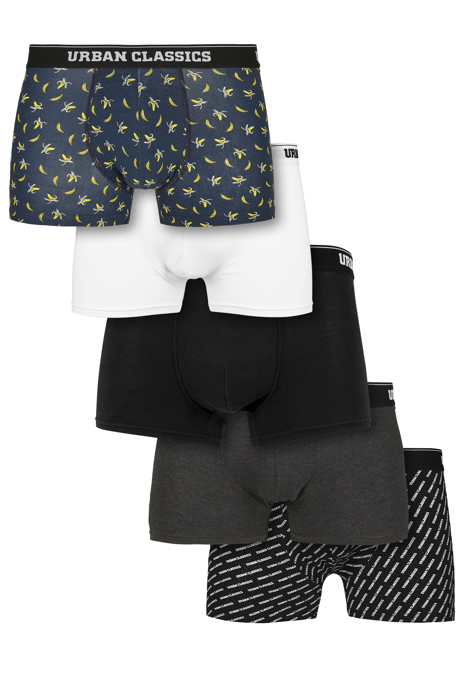 Boxer Pantaloni scurți 5-Pack Ban.aop + brand.aop + cha + blk + WHT