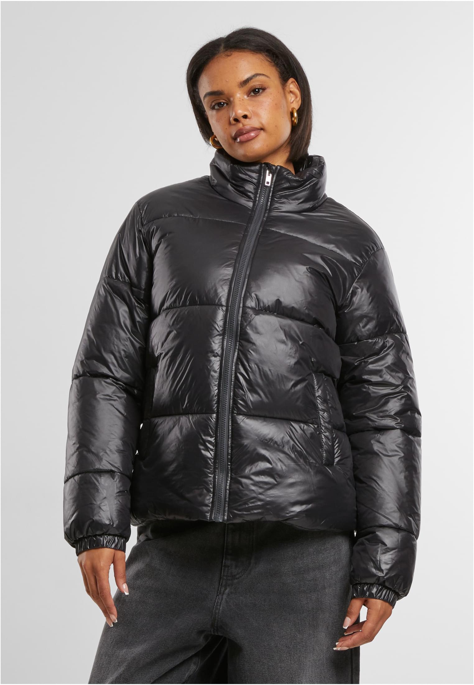 Womens Short Jacket Recycled Black