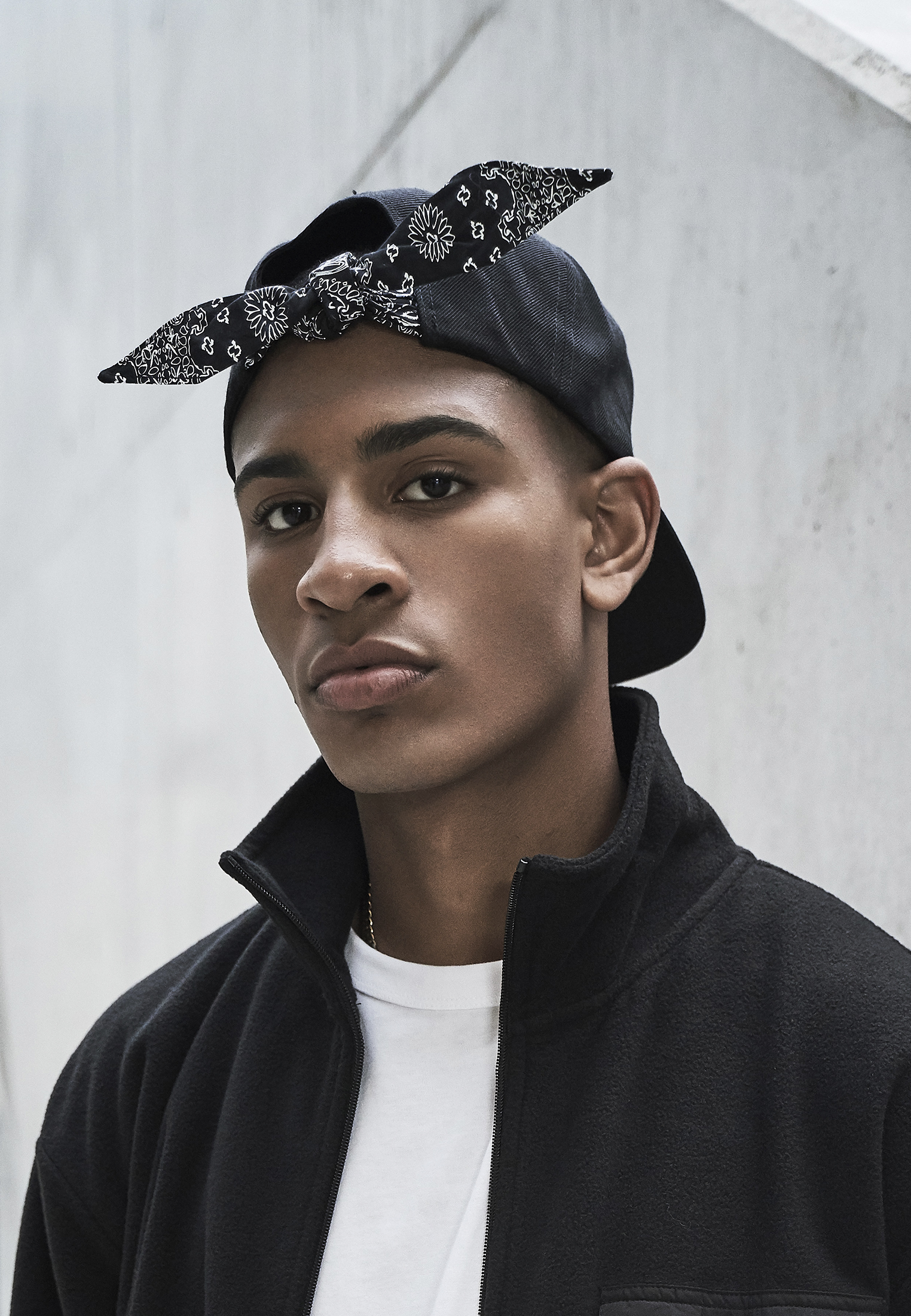 Bandana Tie Snapback blk/blk