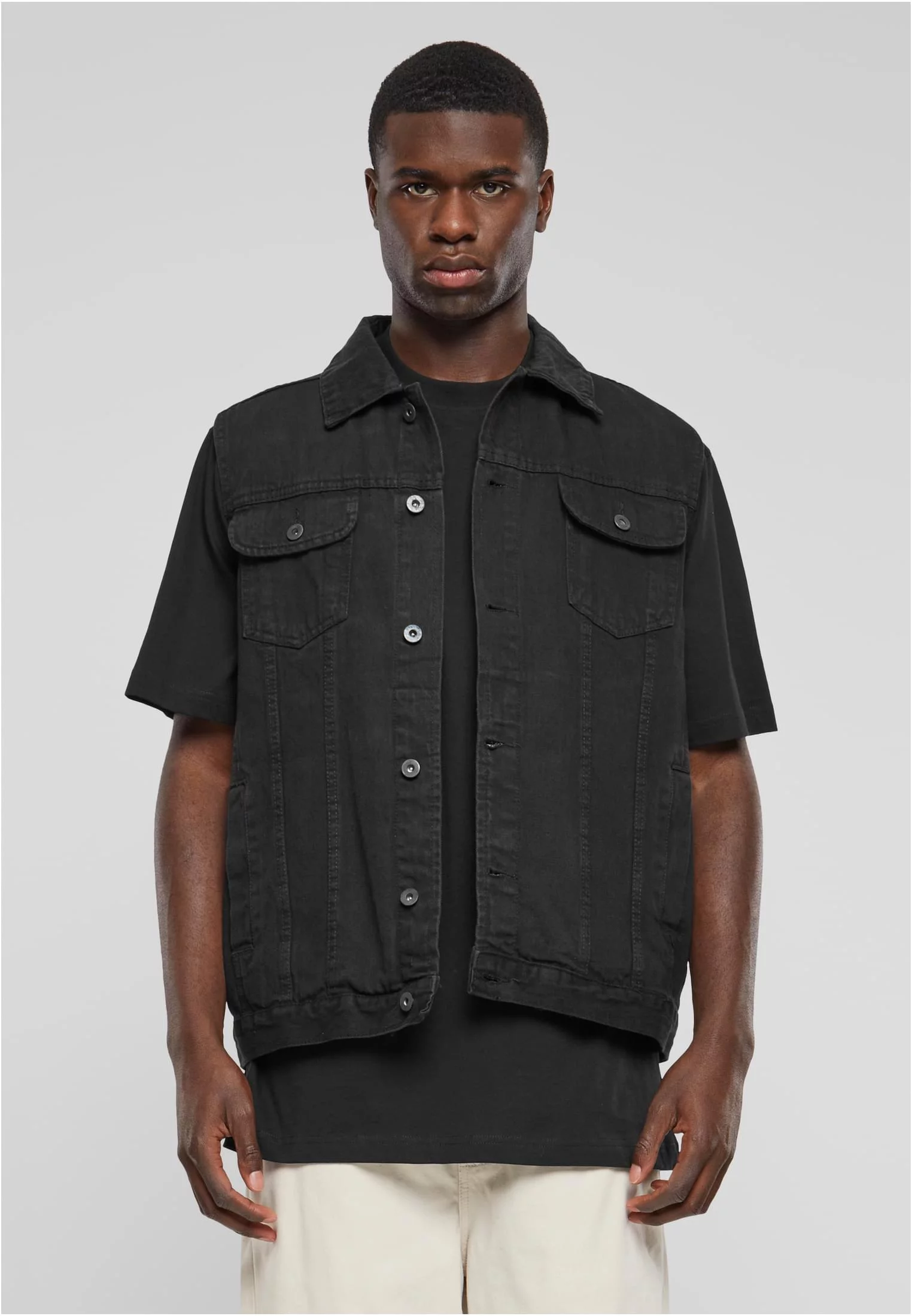 Denim vest black dark