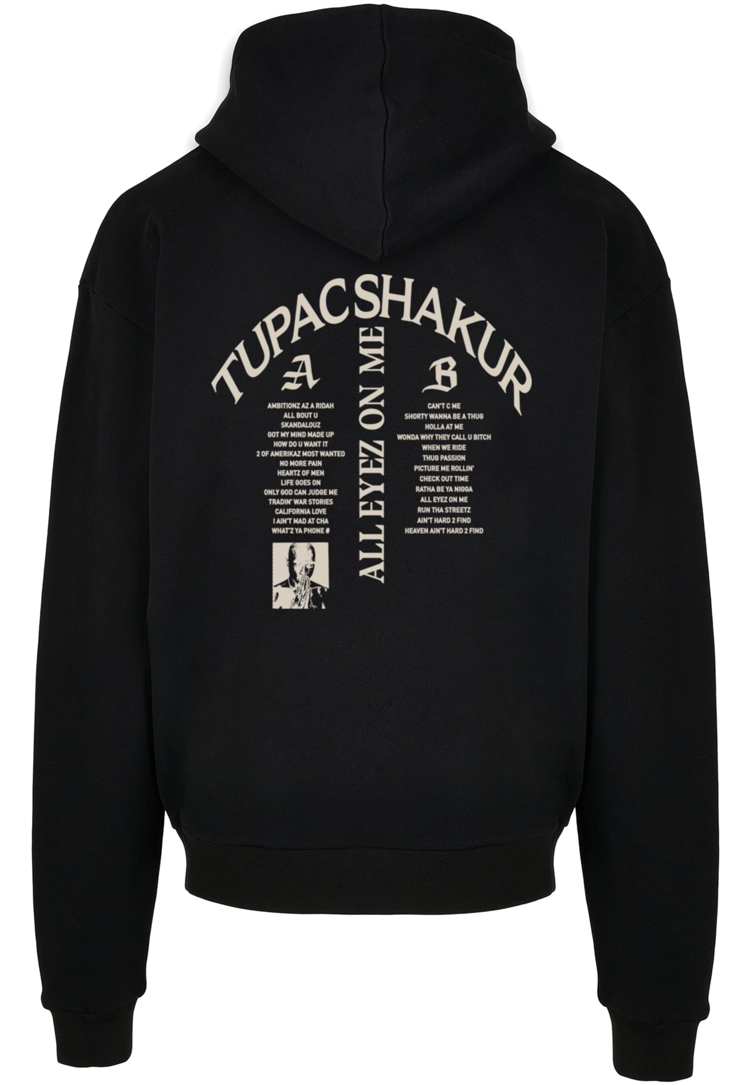 Men&#039;s sweatshirt 2Pac All Eyez on me Tracklist black