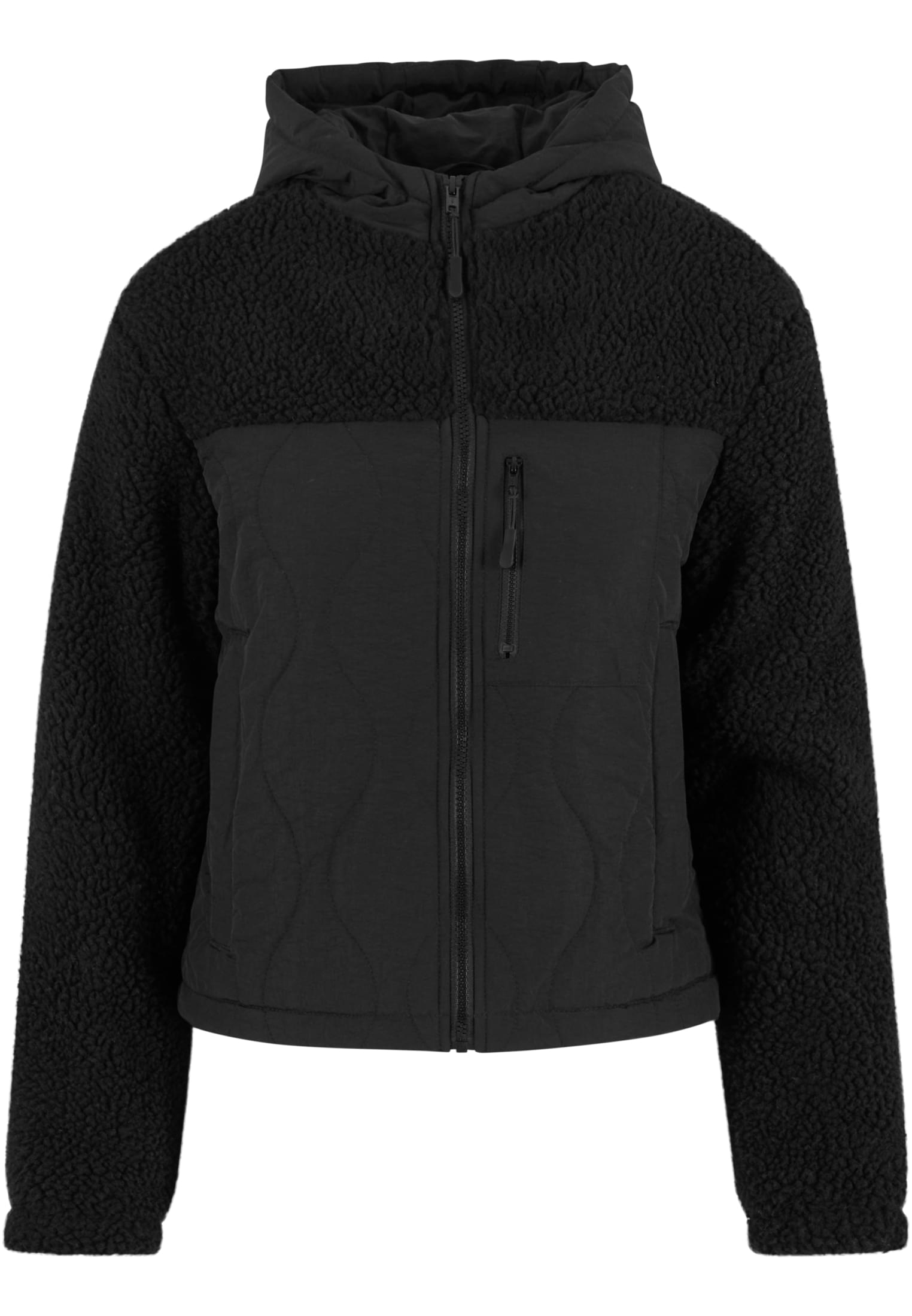 Women&#039;s jacket Sherpa Crinkle Nylon Mix black/black