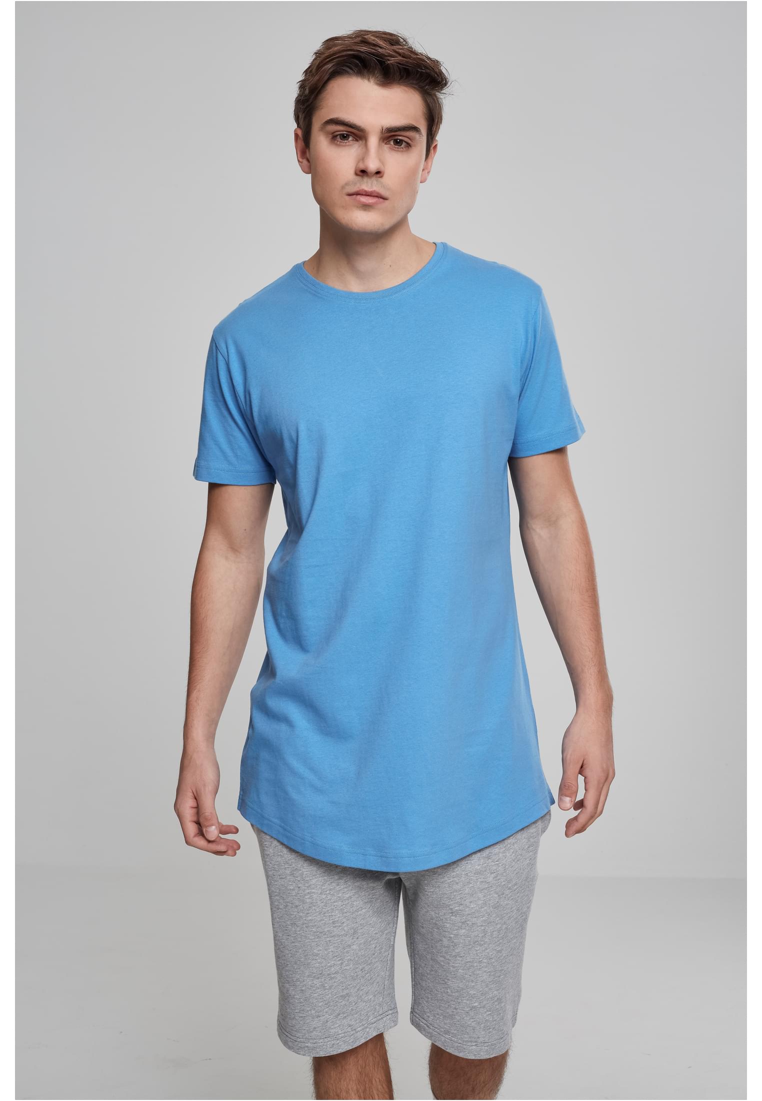 Long T-shirt In The Shape Of Horizontal Blue