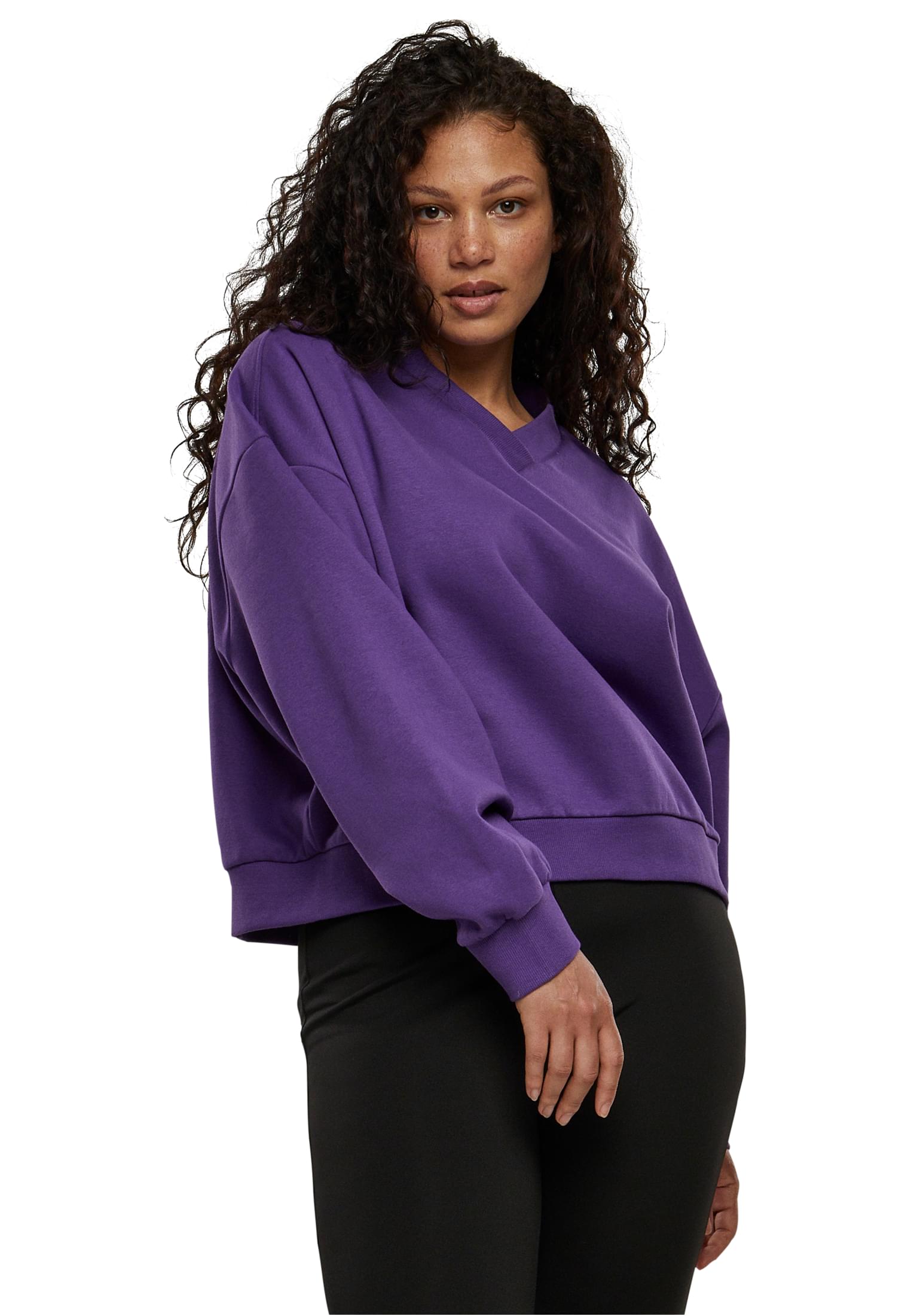Women's cropped V-neckline realviolet