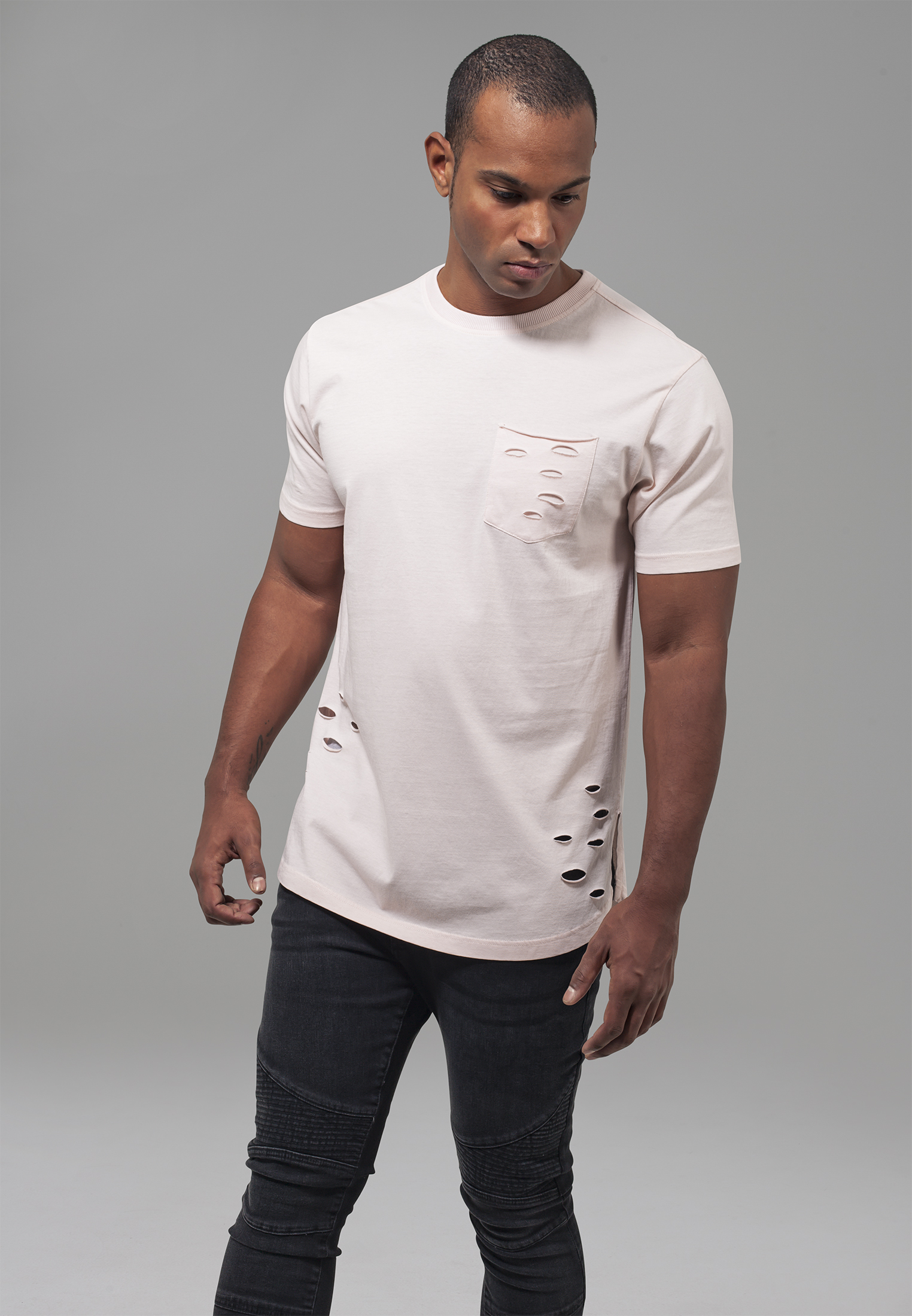 Ripped Pocket Tee Pink