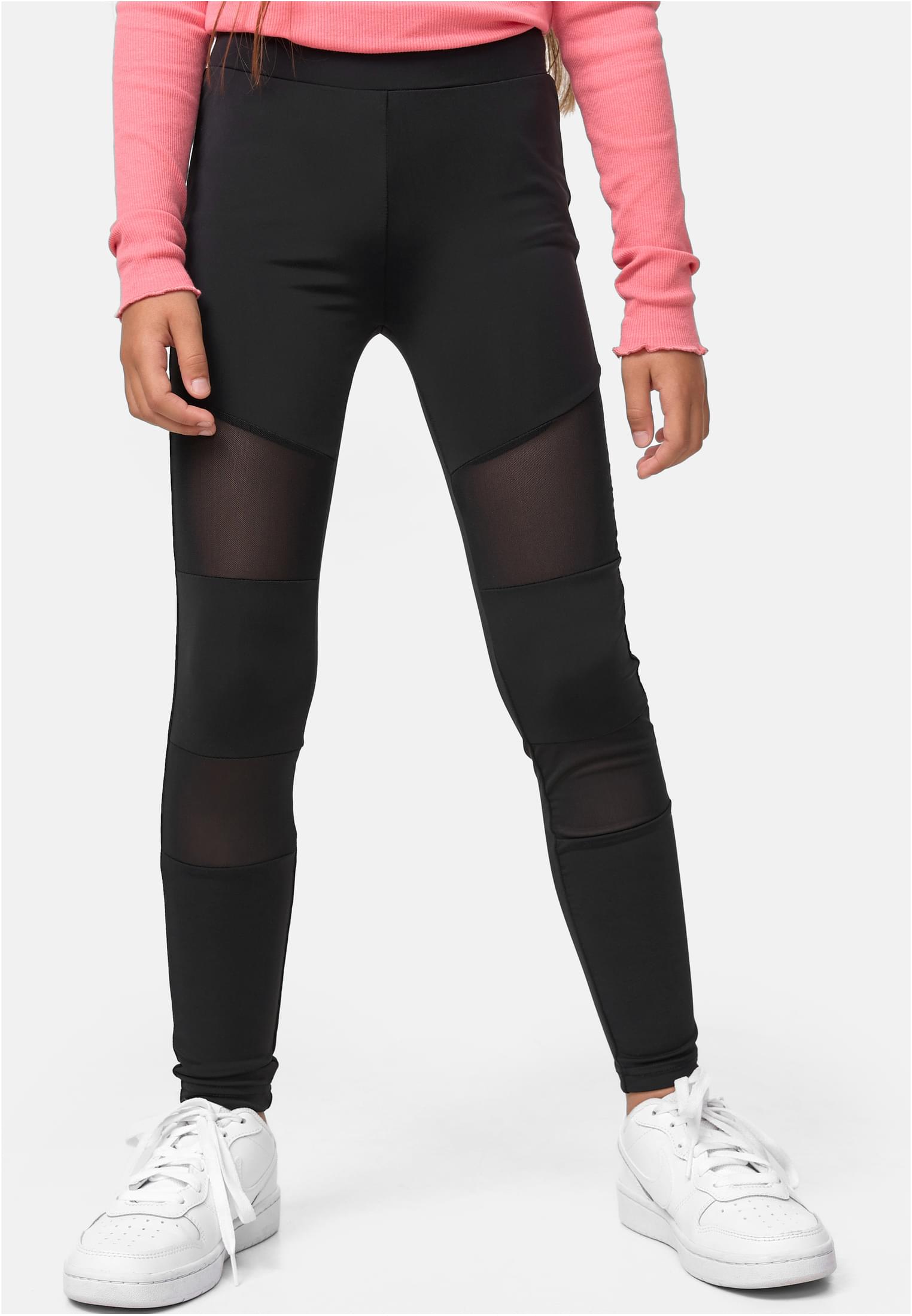 Girls&#039; Tech Mesh Leggings Black