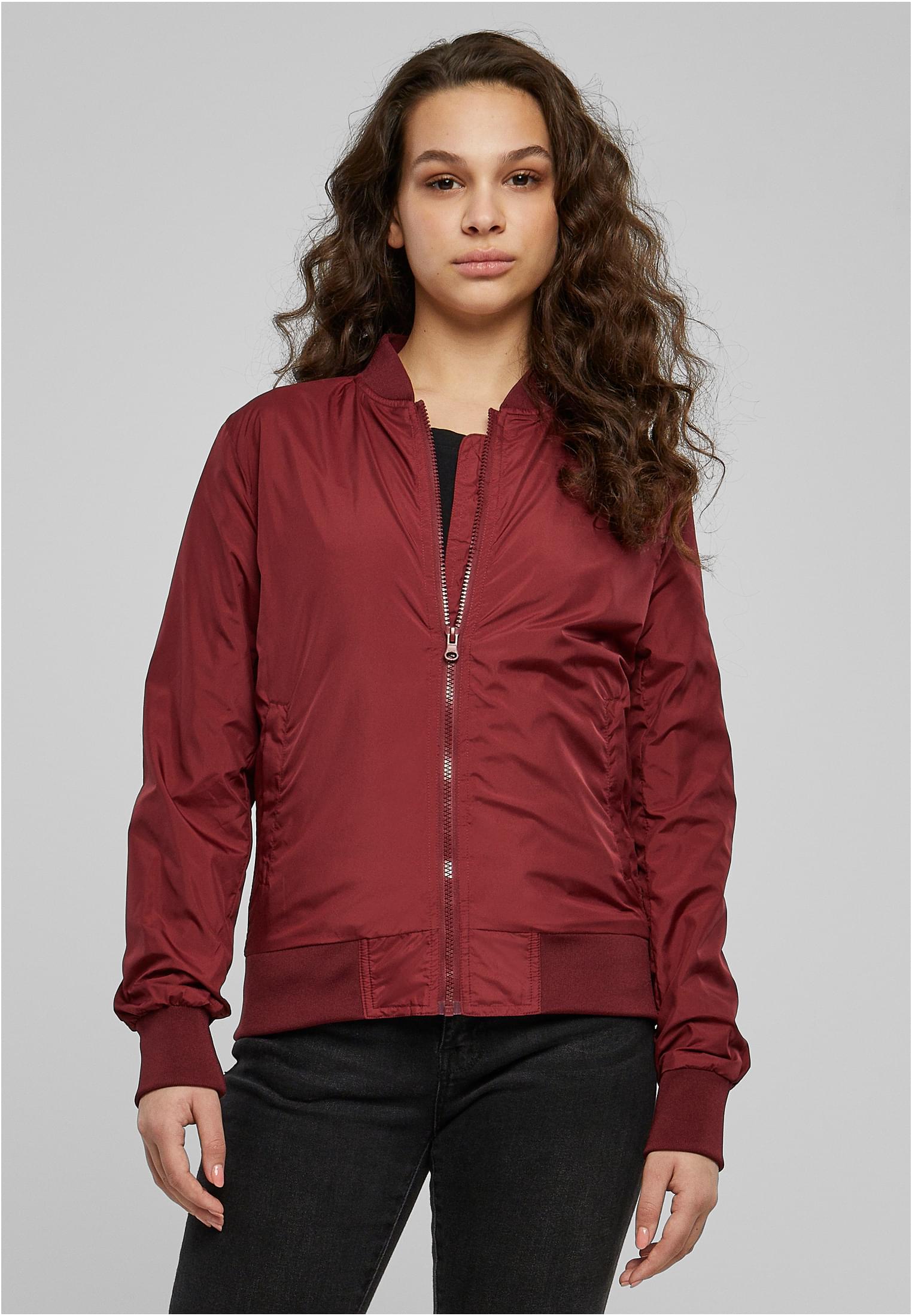 Doamnelor Light Bomber Jacket burgundy