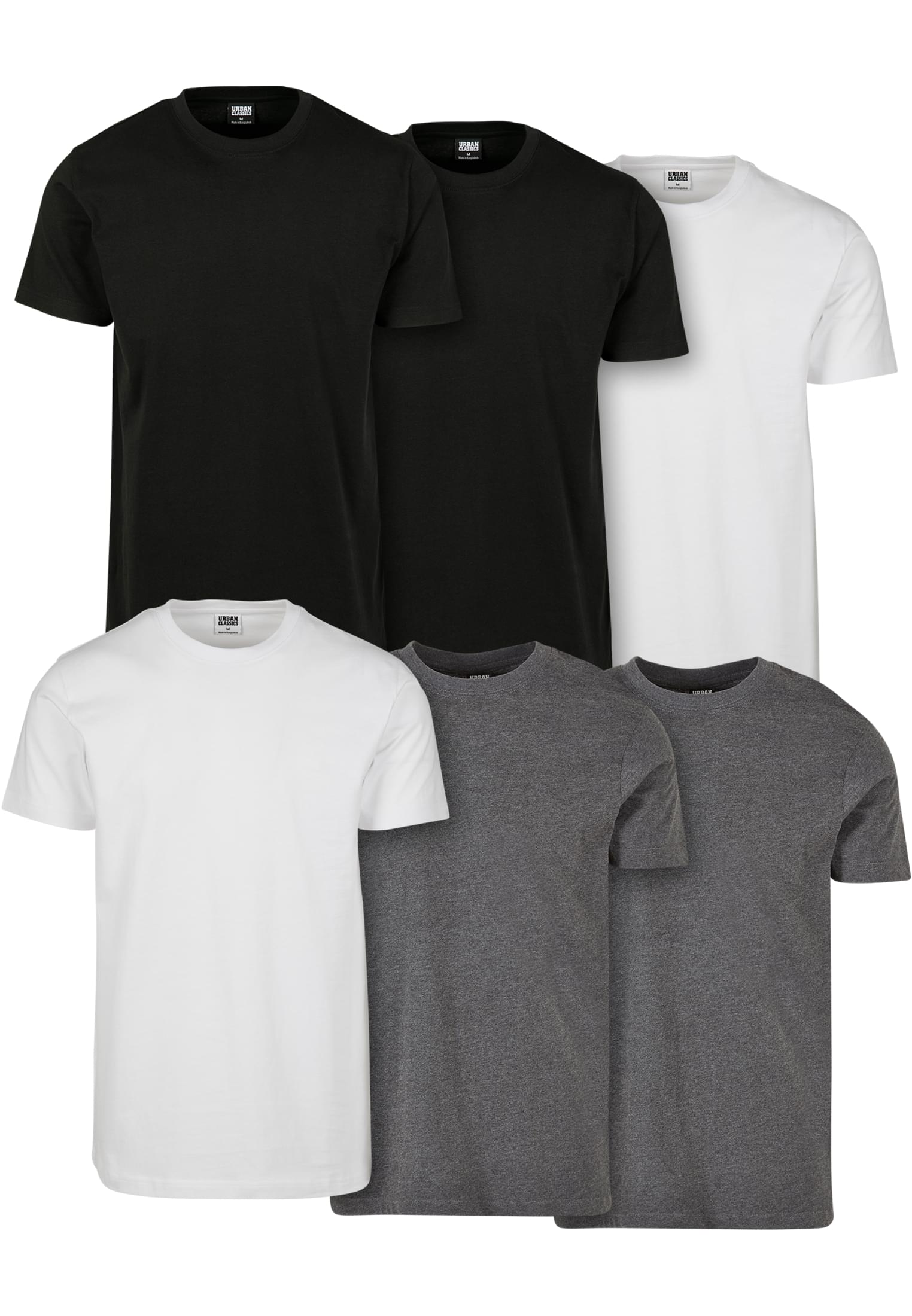 Basic T-Shirt 6-Pack blk/blk/wht/wht/chrcl/chrcl