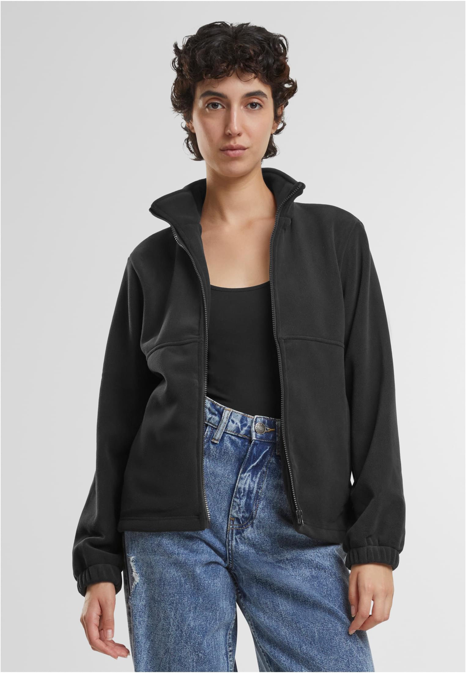 Women&#039;s fleece sweatshirt Double black