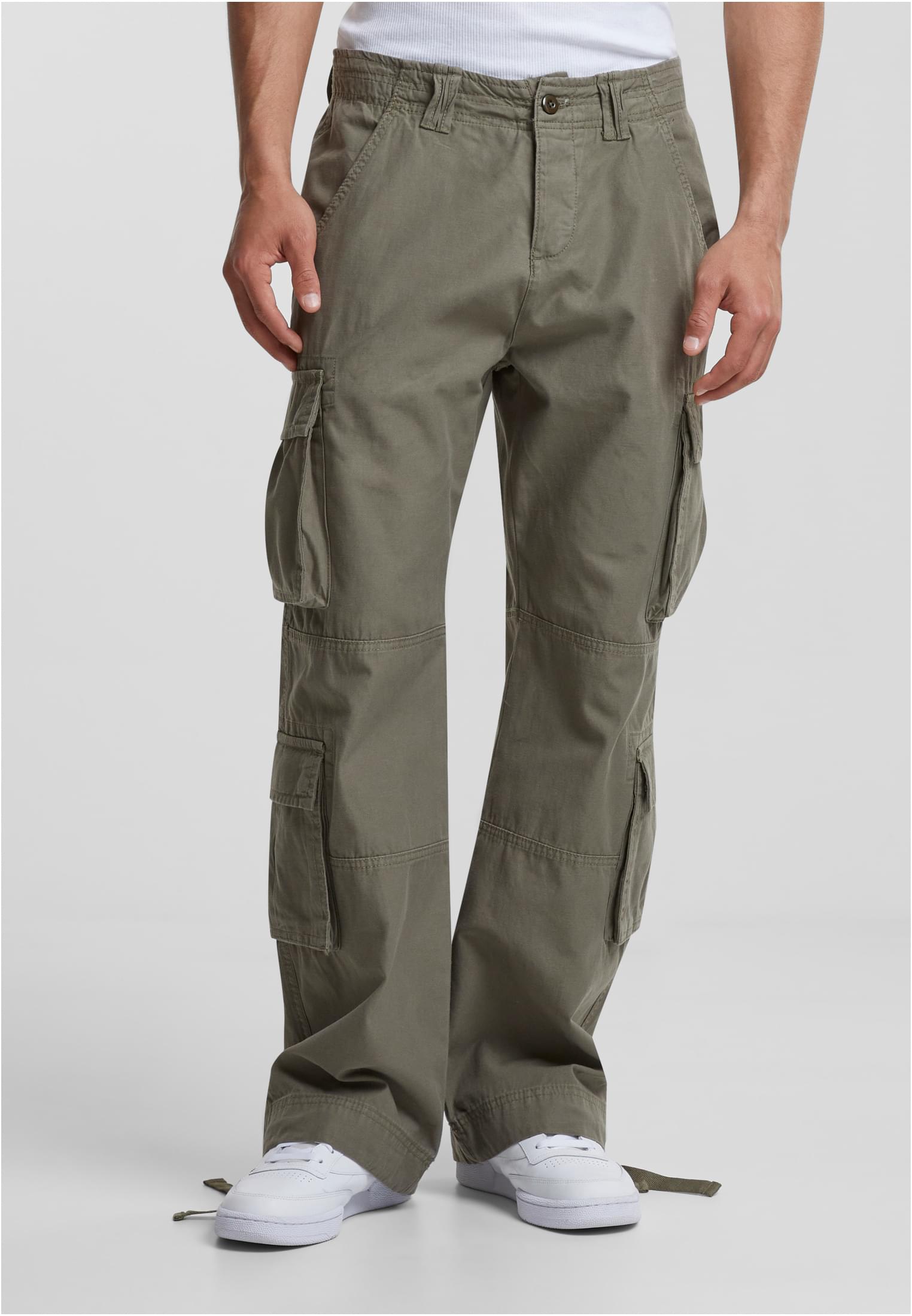 Men&#039;s Double Cargo Trousers - Olive