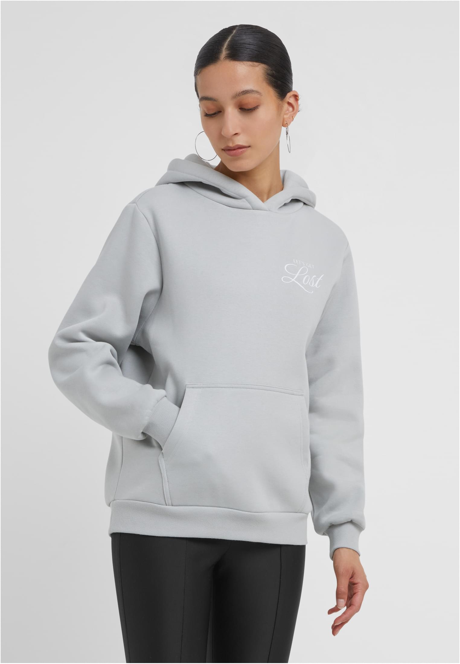 Women&#039;s hoodie Lost Flowers gray
