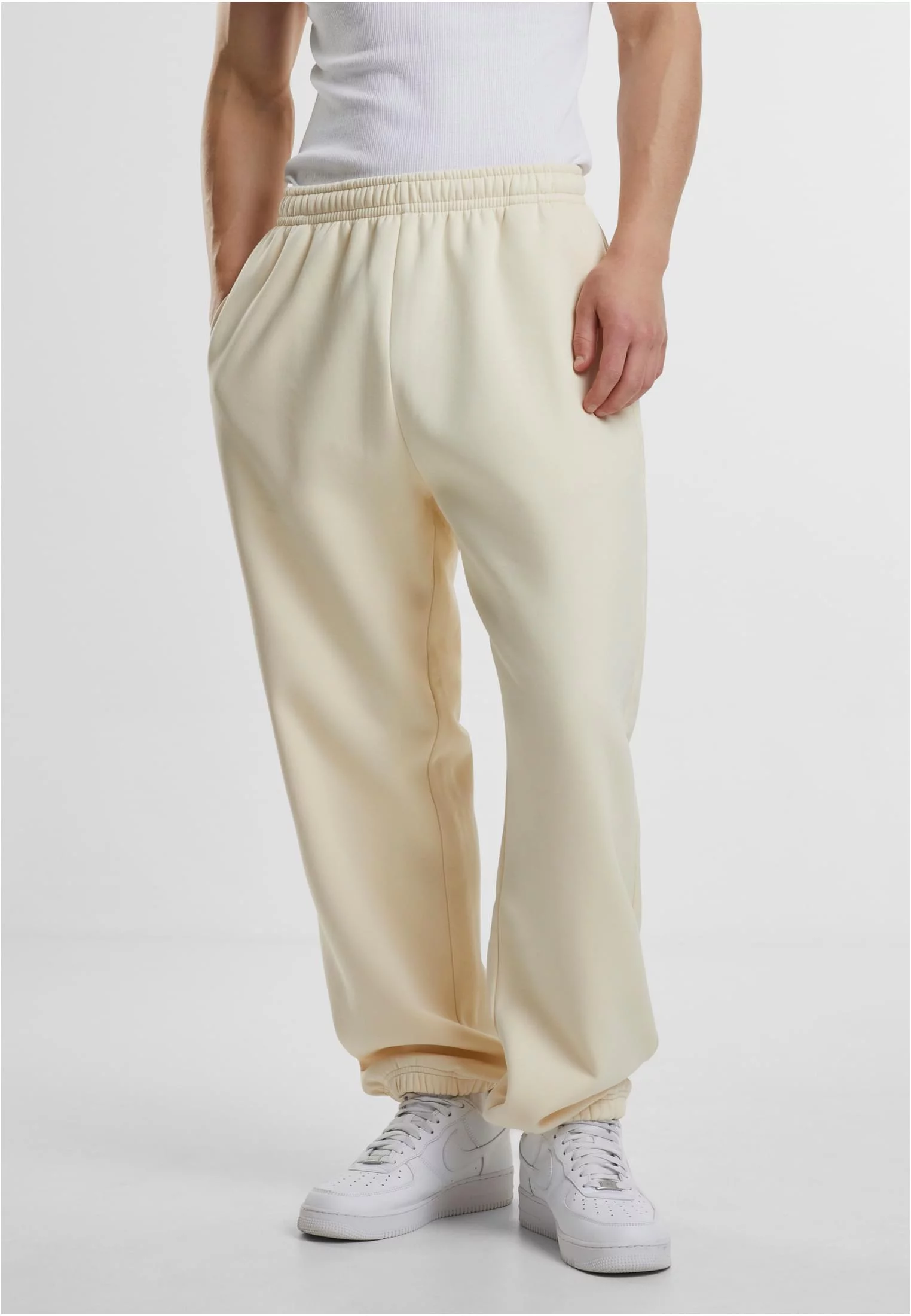 Men&#039;s basic sweatpants Fluffy cream