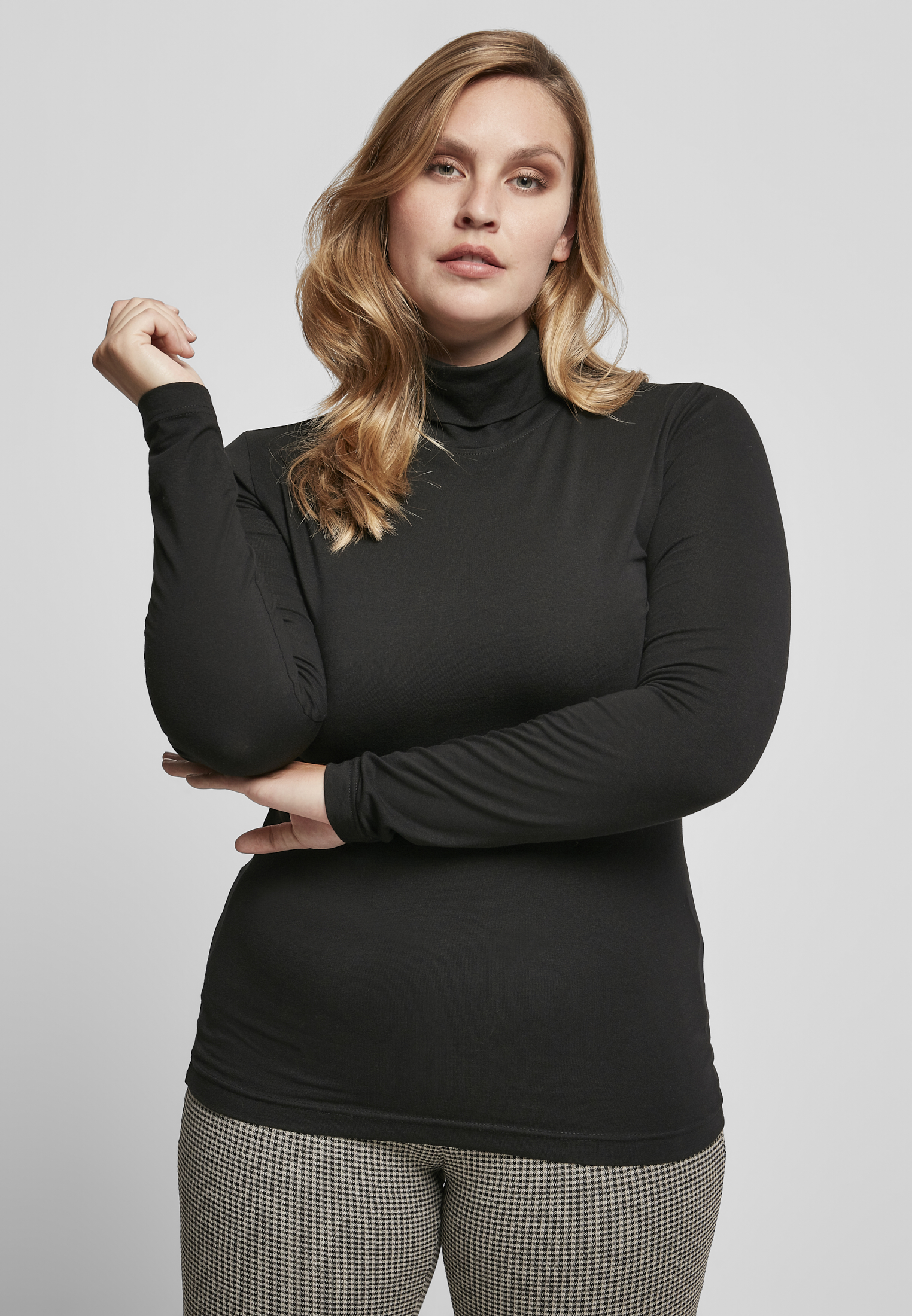 Doamnelor de bază Turtleneck L / S Negru