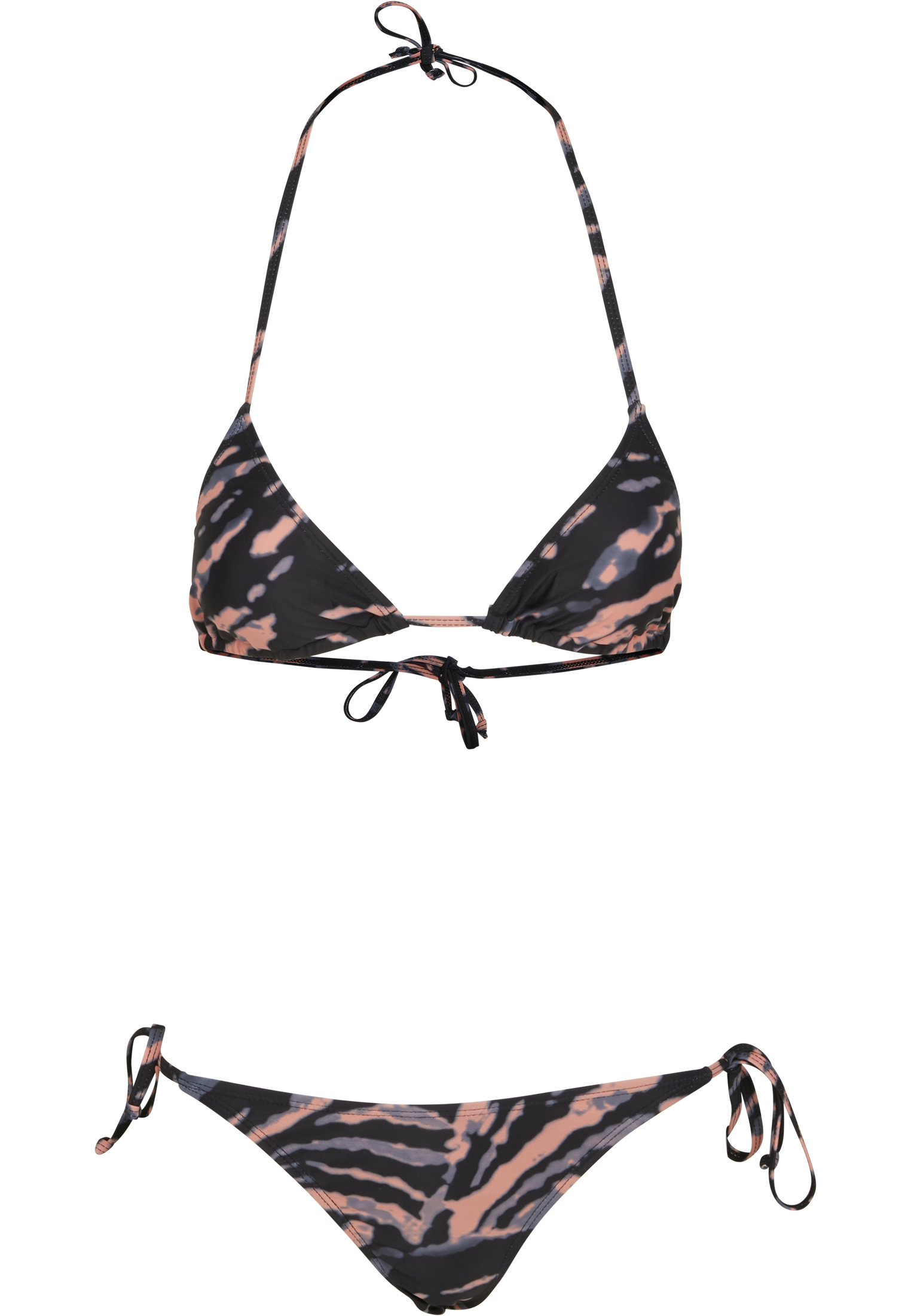 Dámské kravatové bikiny vintageblue/papaya
